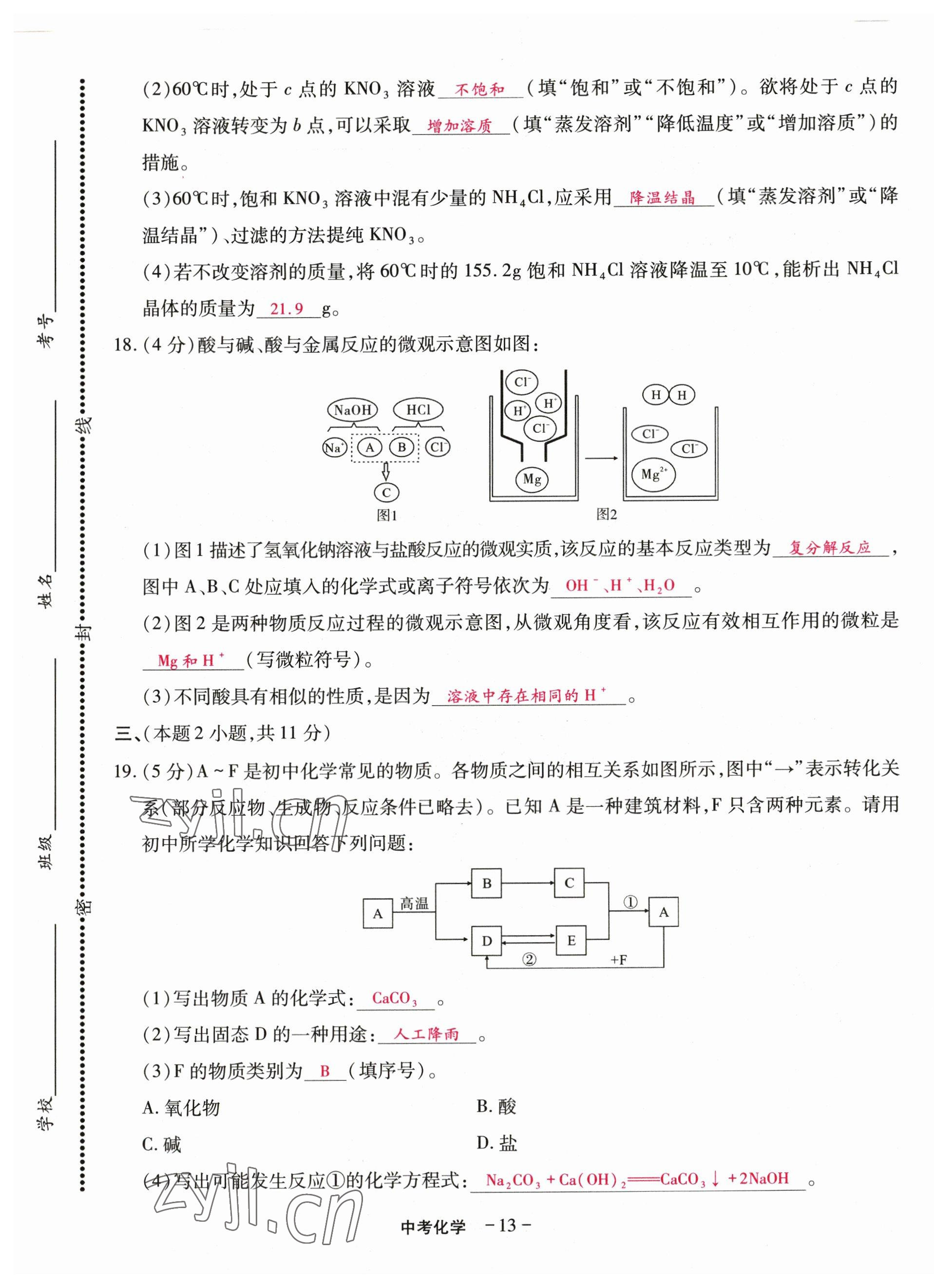 2023年优课堂给力A加中考化学总复习 第13页