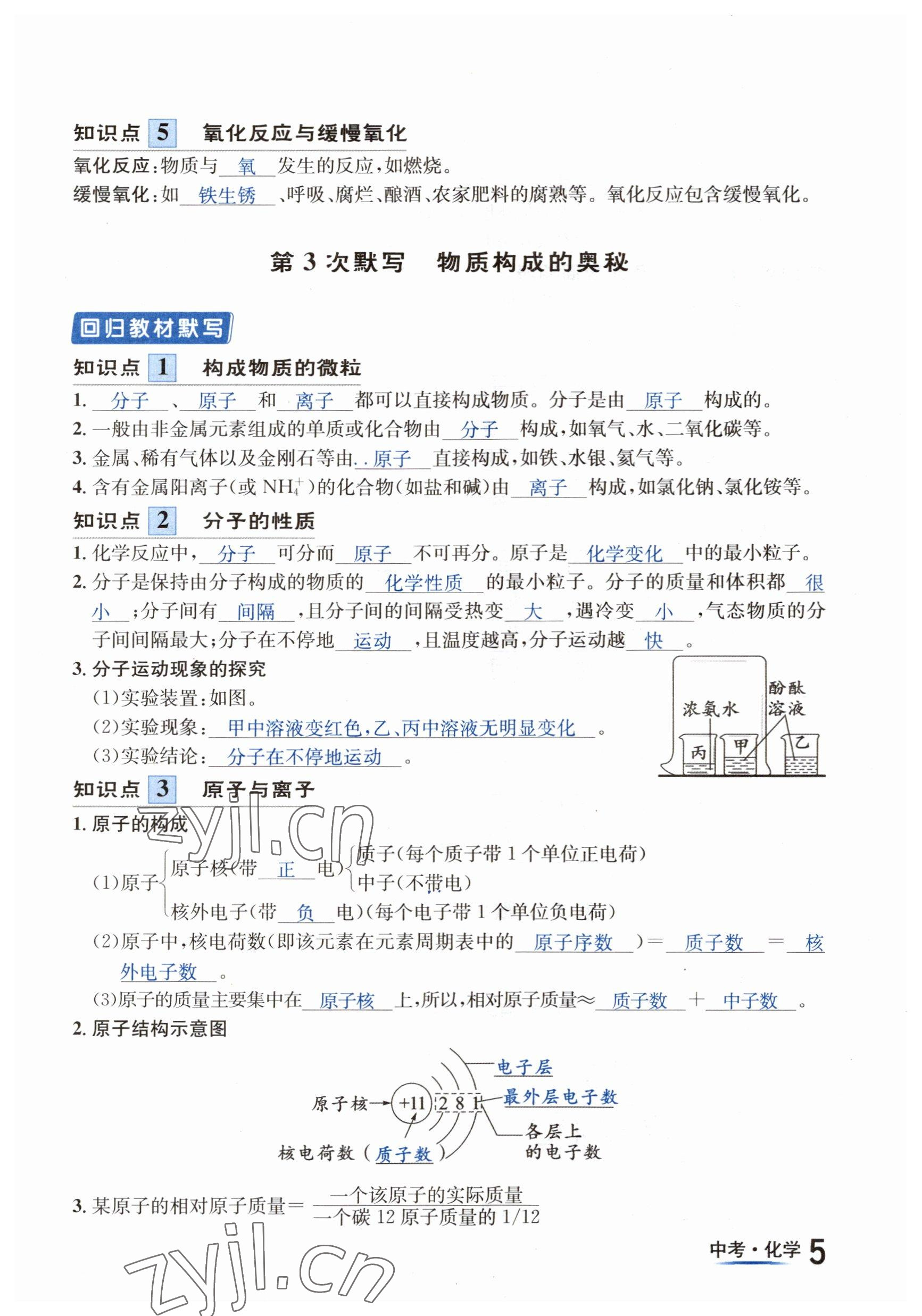 2023年國華圖書中考拐點(diǎn)化學(xué)南充專版 參考答案第5頁