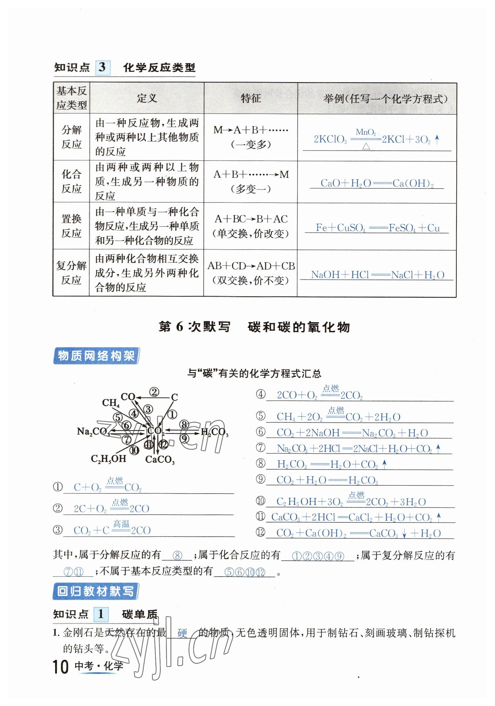 2023年國華圖書中考拐點(diǎn)化學(xué)南充專版 參考答案第10頁