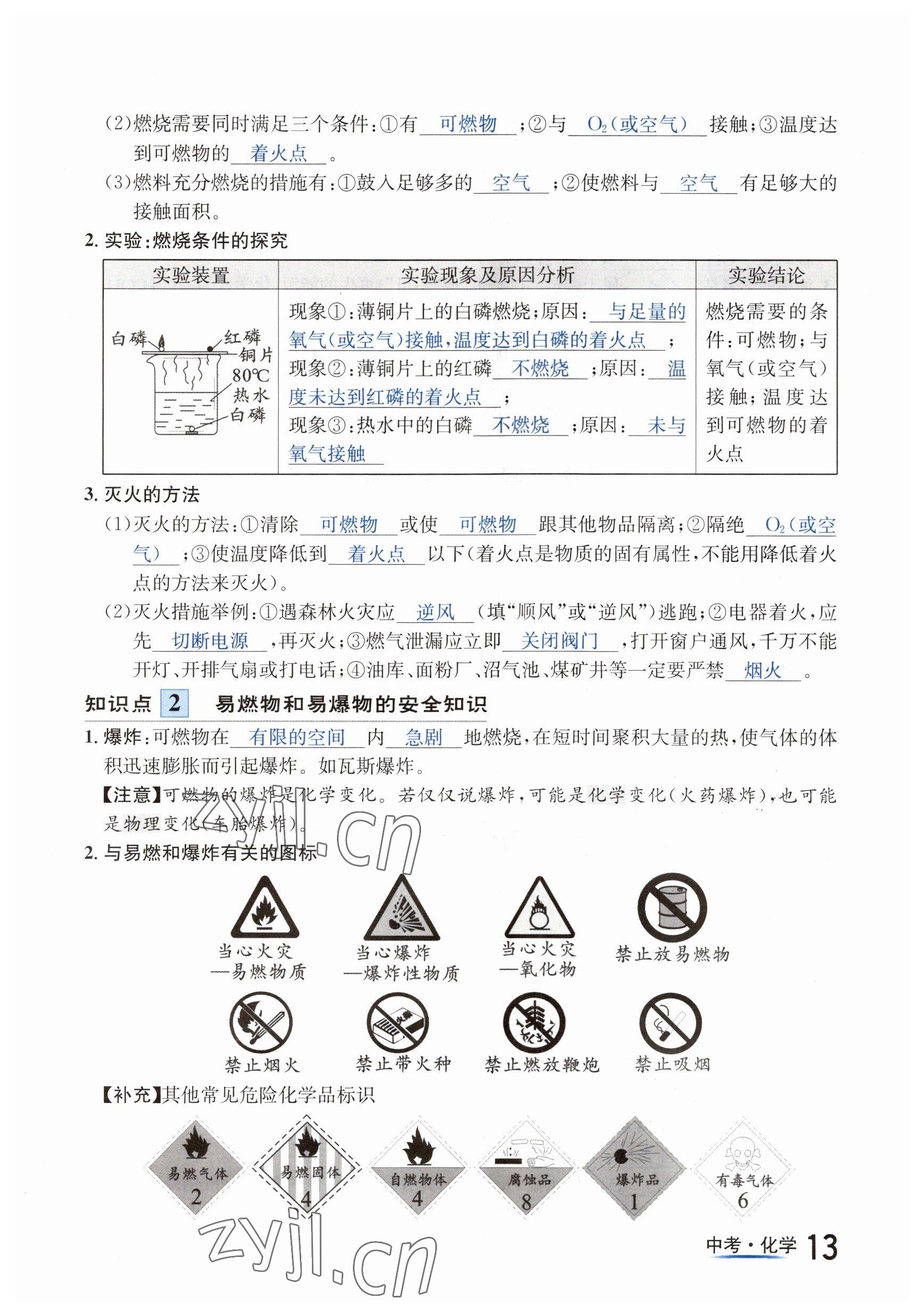 2023年國華圖書中考拐點化學南充專版 參考答案第13頁