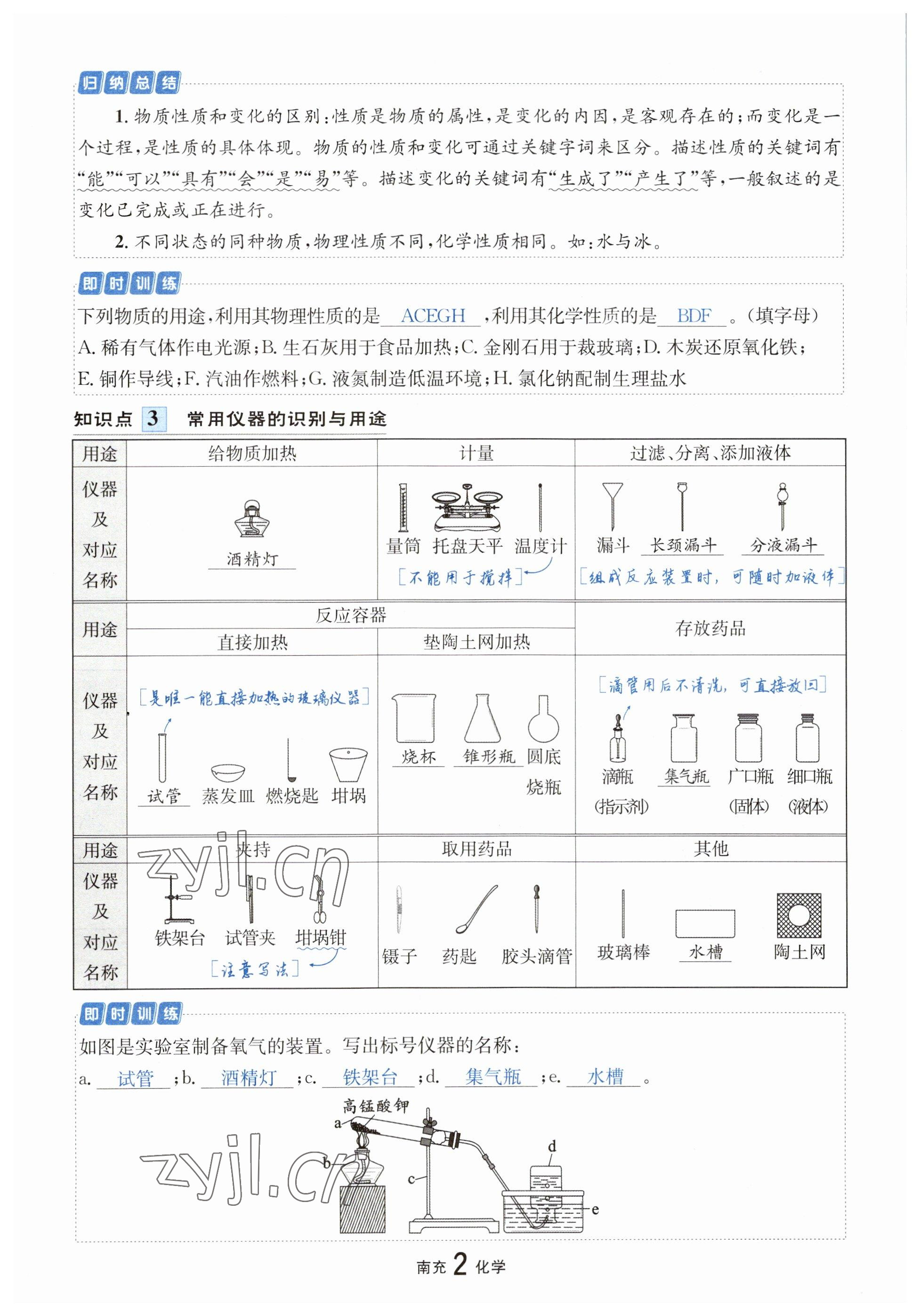 2023年國華圖書中考拐點(diǎn)化學(xué)南充專版 參考答案第2頁