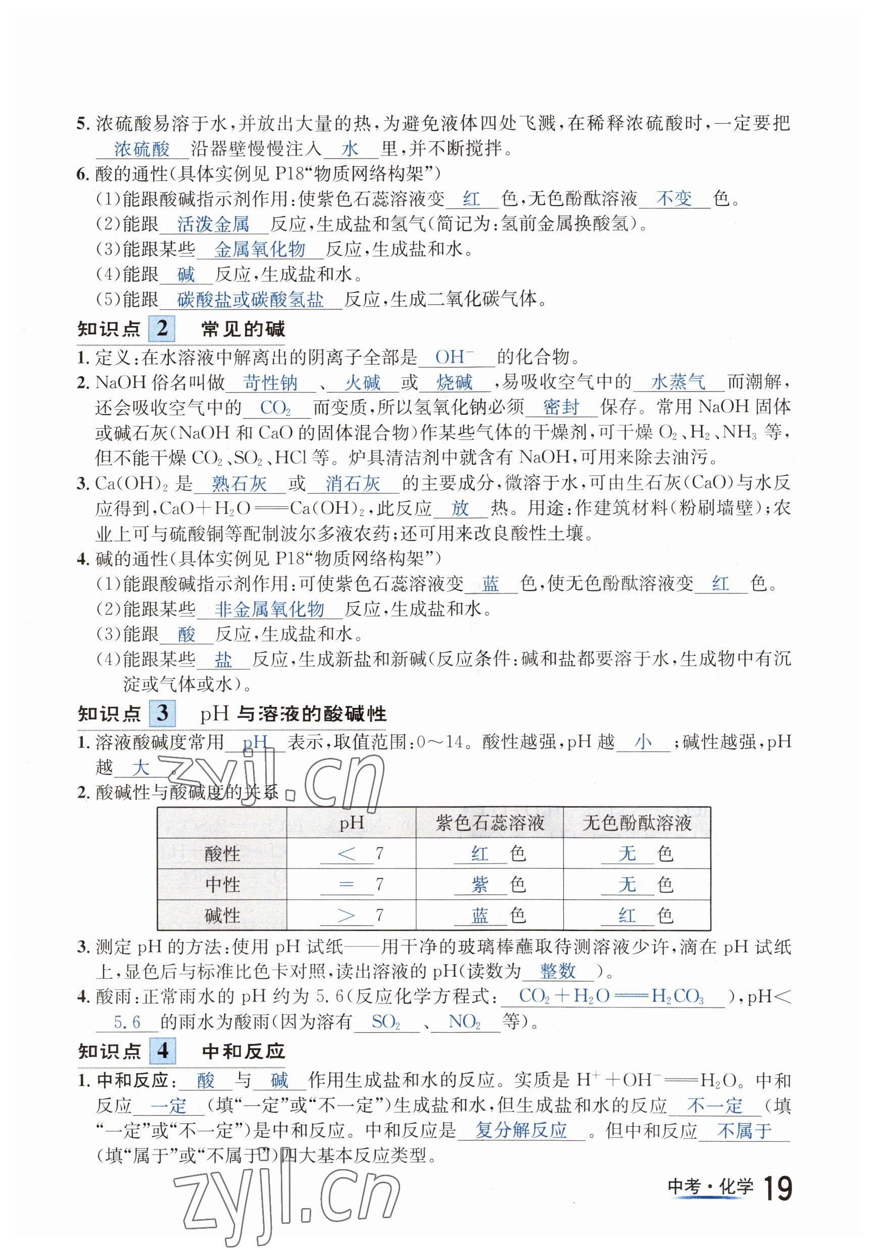 2023年國華圖書中考拐點化學(xué)南充專版 參考答案第19頁