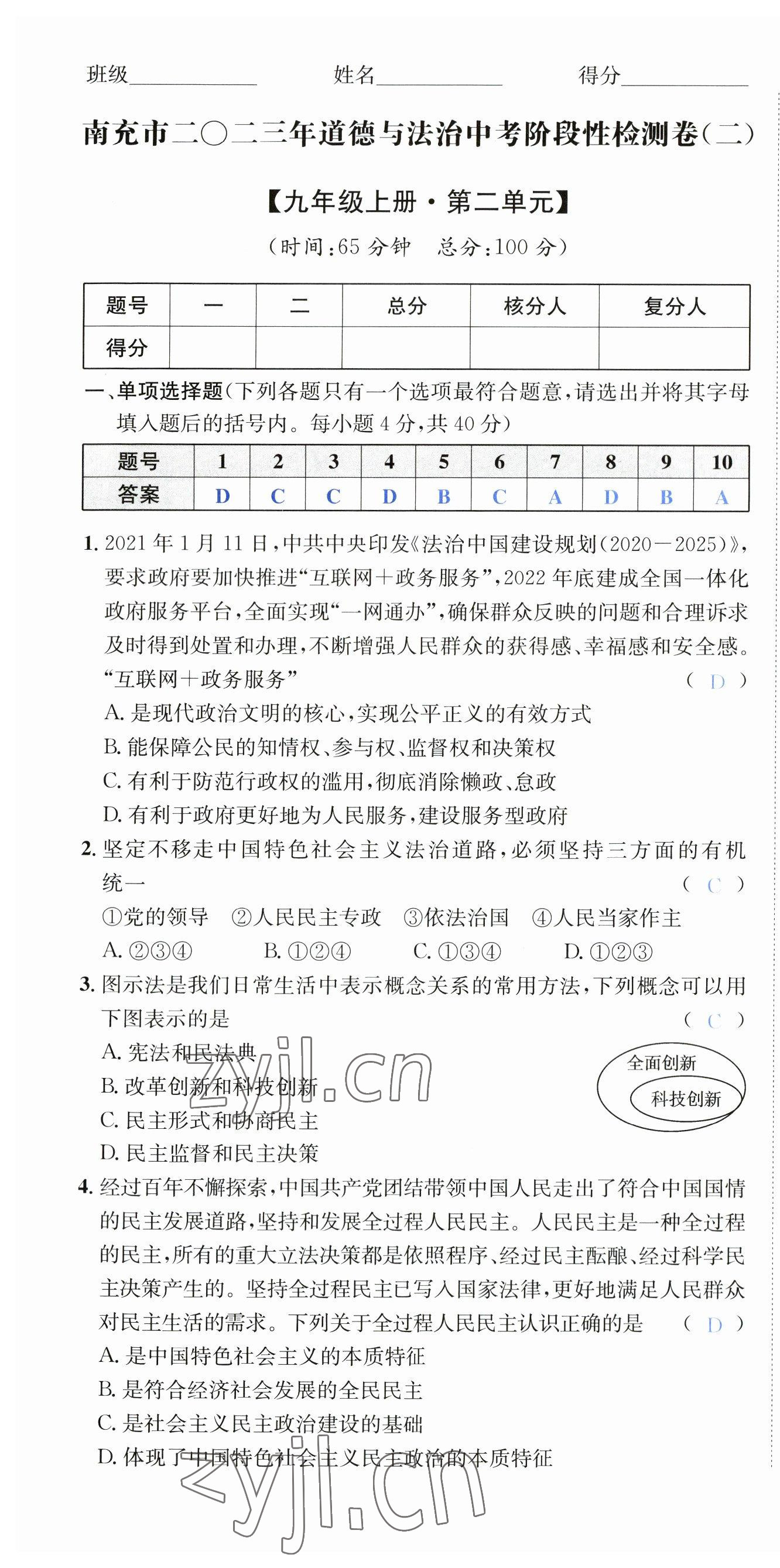 2023年國華圖書中考拐點(diǎn)道德與法治南充專版 第7頁