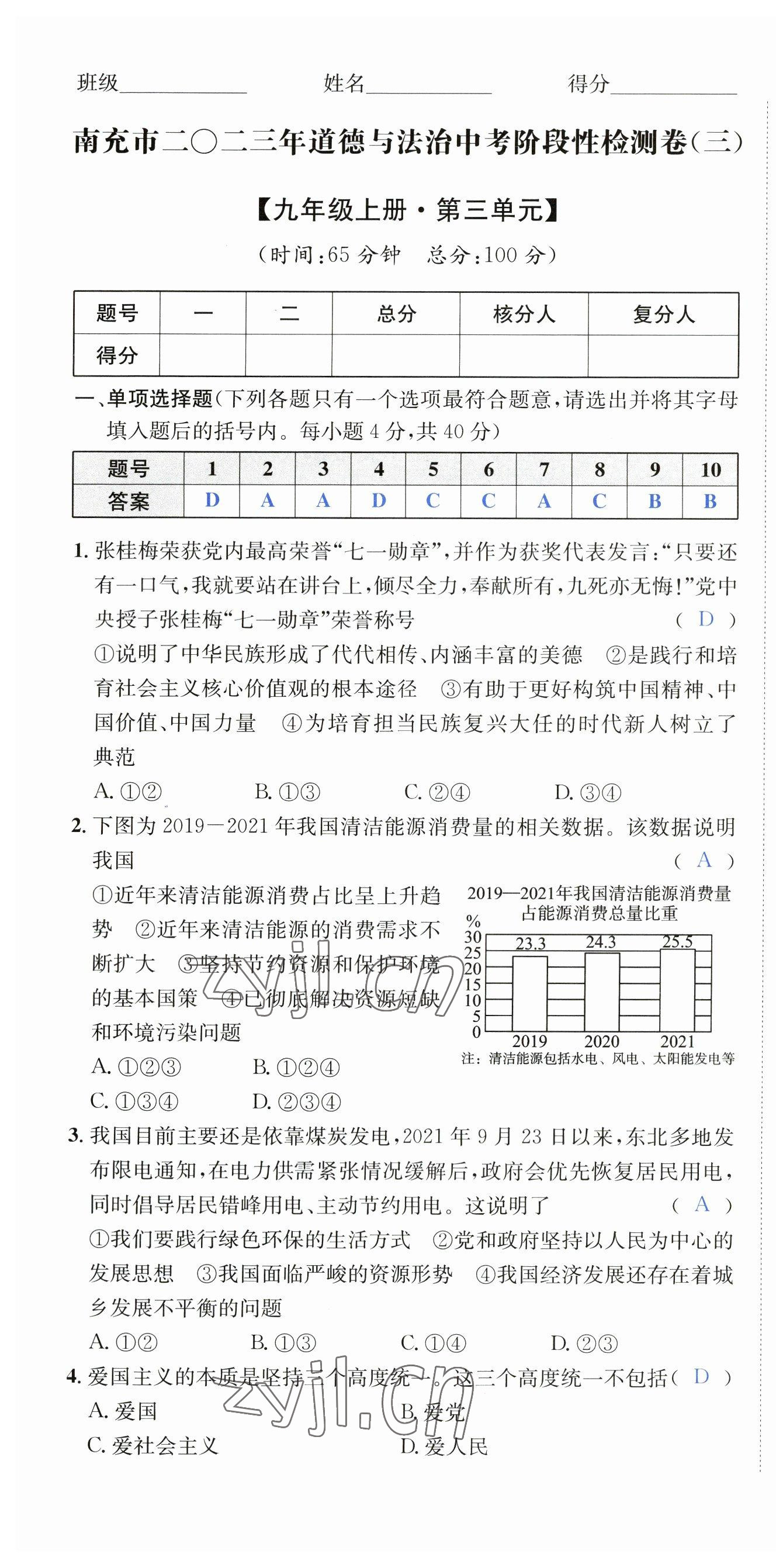 2023年国华图书中考拐点道德与法治南充专版 第13页