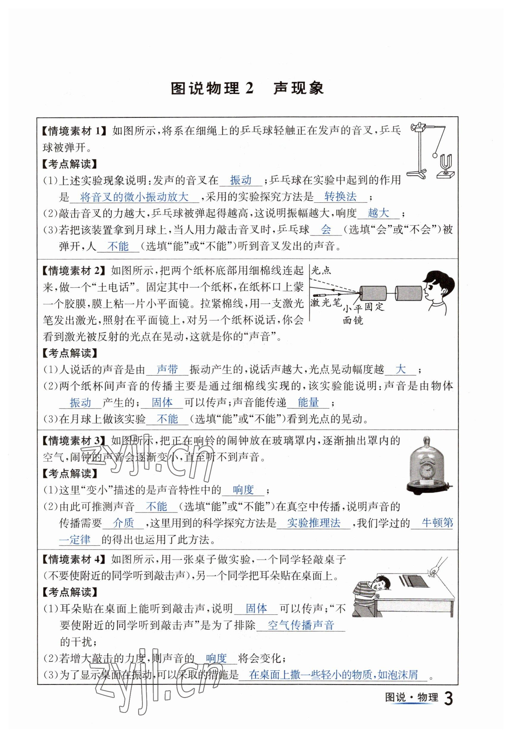 2023年國華圖書中考拐點(diǎn)物理南充專版 參考答案第3頁