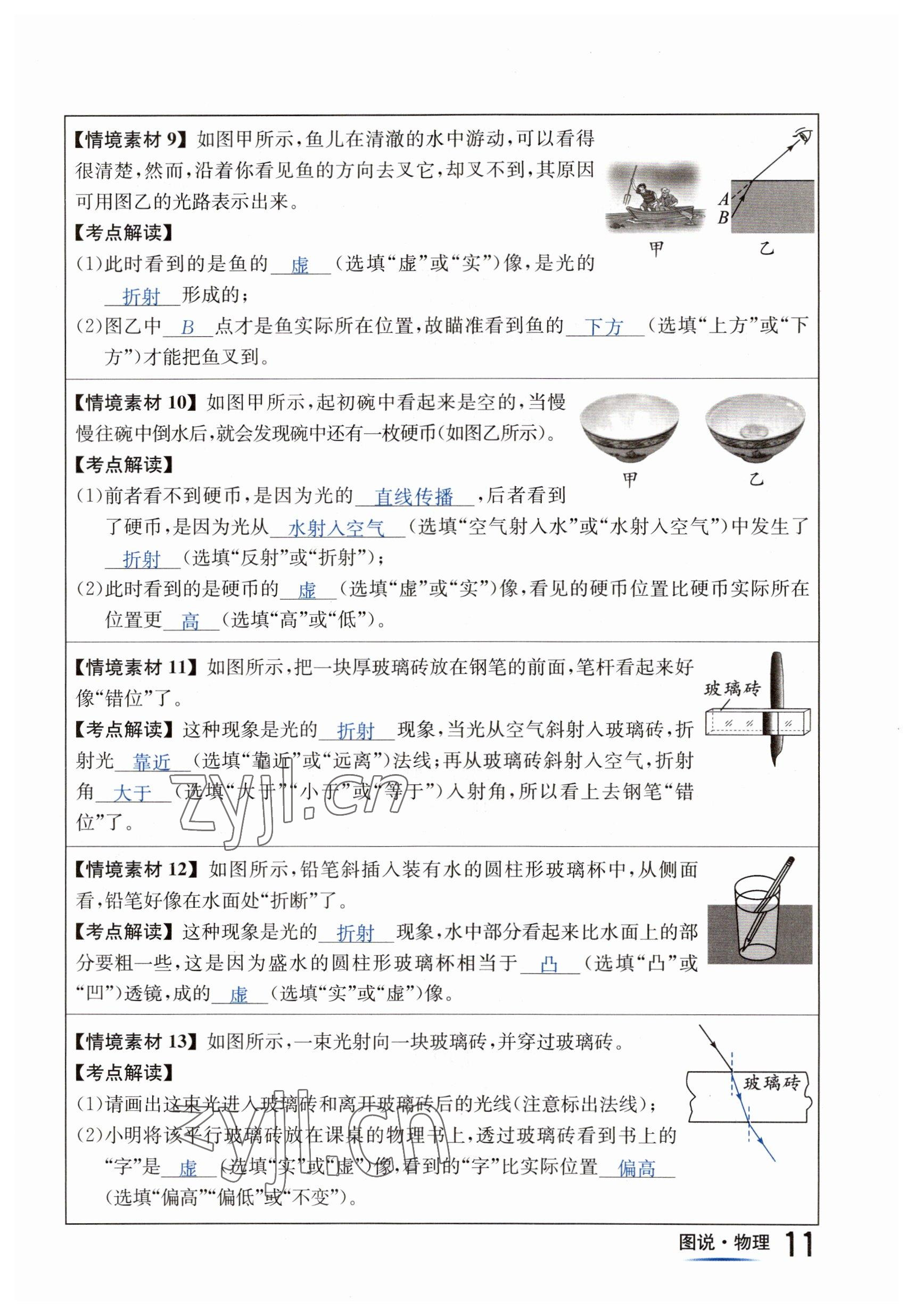 2023年国华图书中考拐点物理南充专版 参考答案第11页