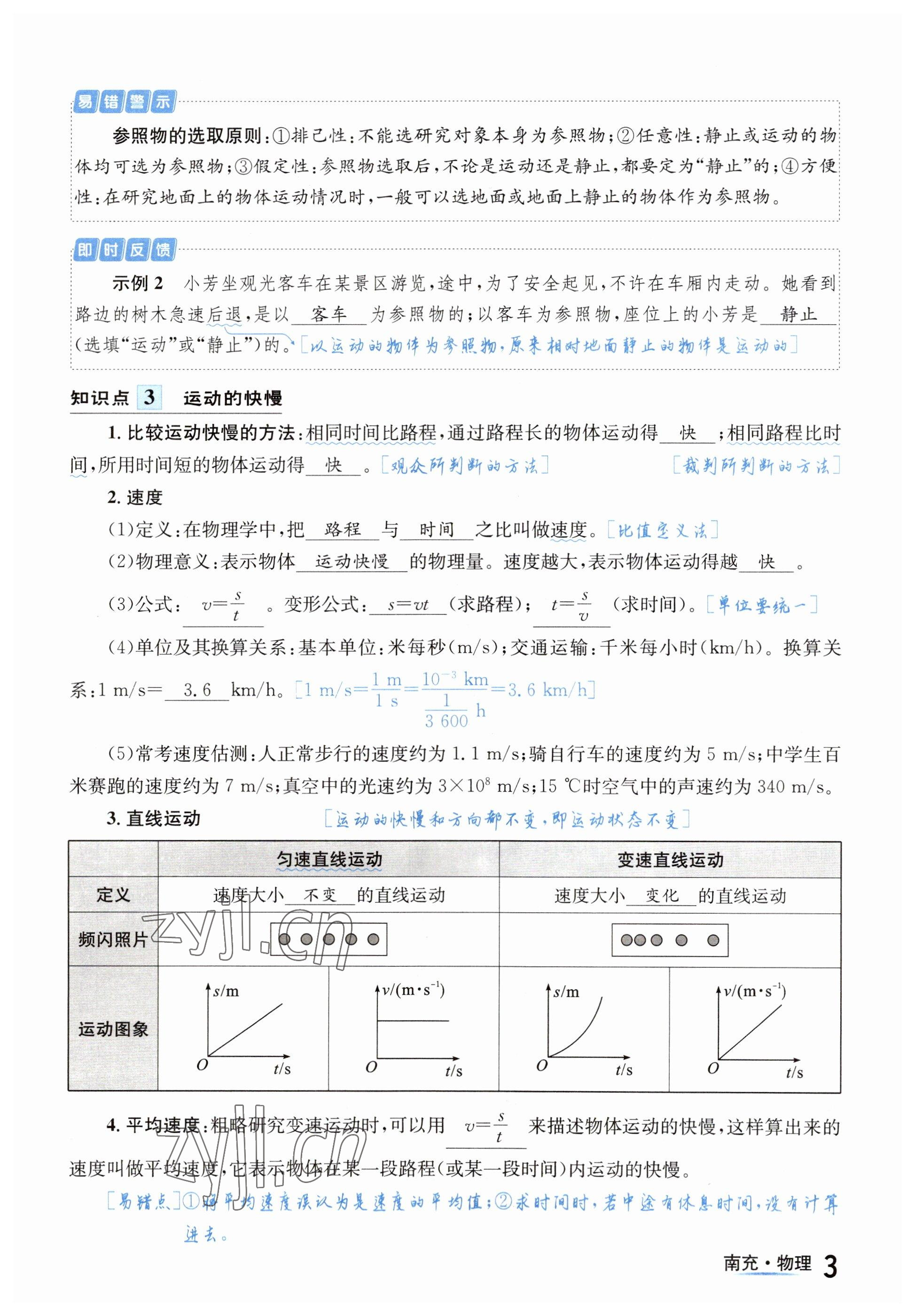 2023年國華圖書中考拐點物理南充專版 參考答案第3頁