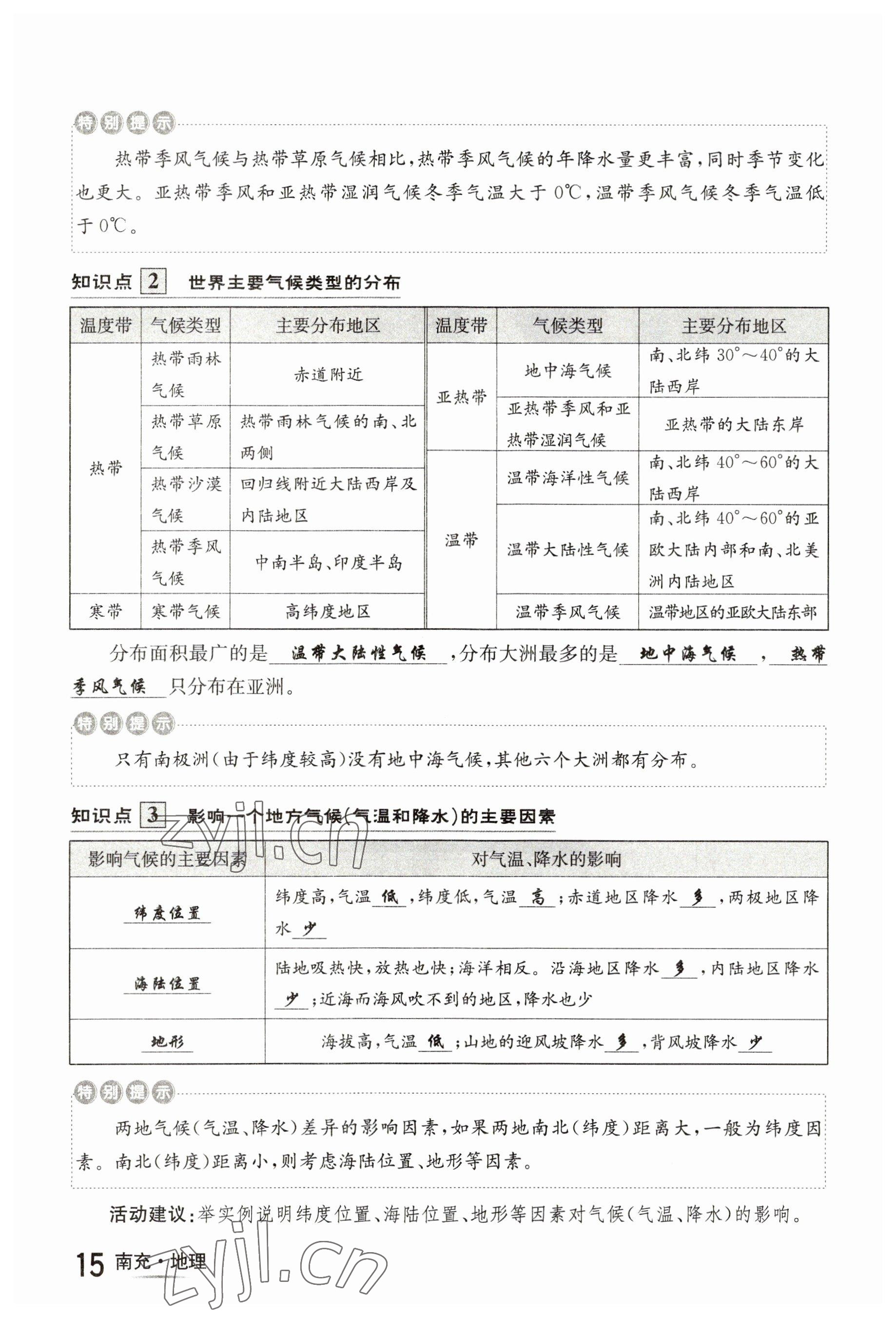 2023年国华图书中考拐点地理南充专版 参考答案第51页