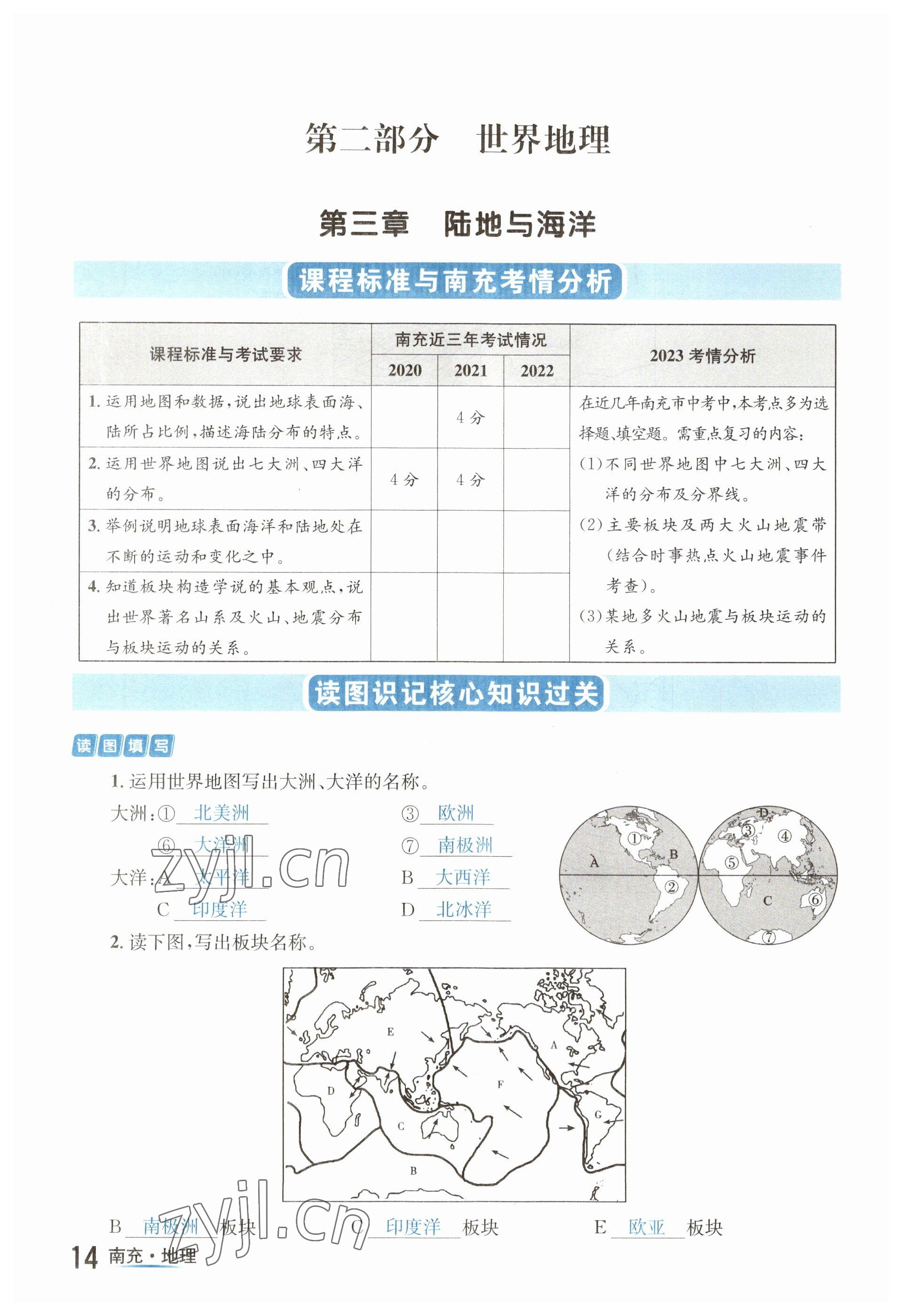 2023年國華圖書中考拐點(diǎn)地理南充專版 參考答案第37頁