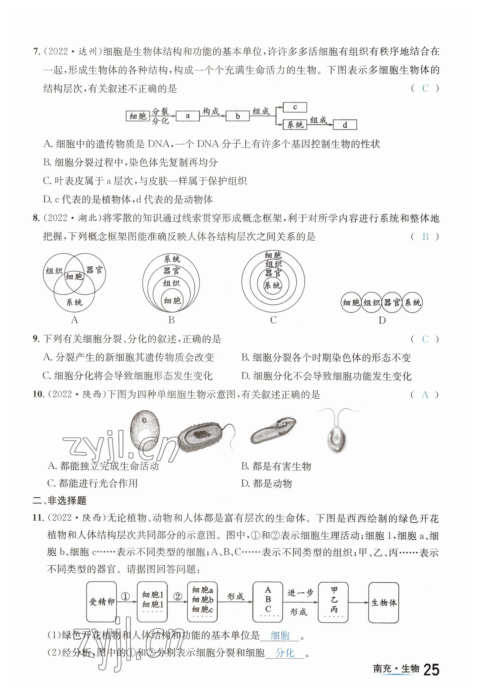 2023年國(guó)華圖書(shū)中考拐點(diǎn)生物南充專版 參考答案第25頁(yè)