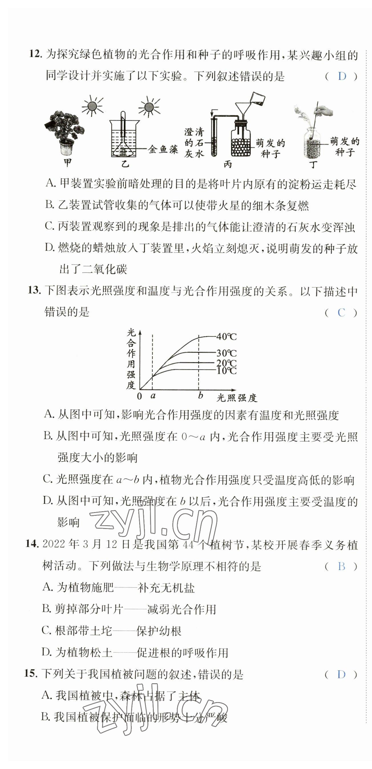 2023年國華圖書中考拐點(diǎn)生物南充專版 第4頁