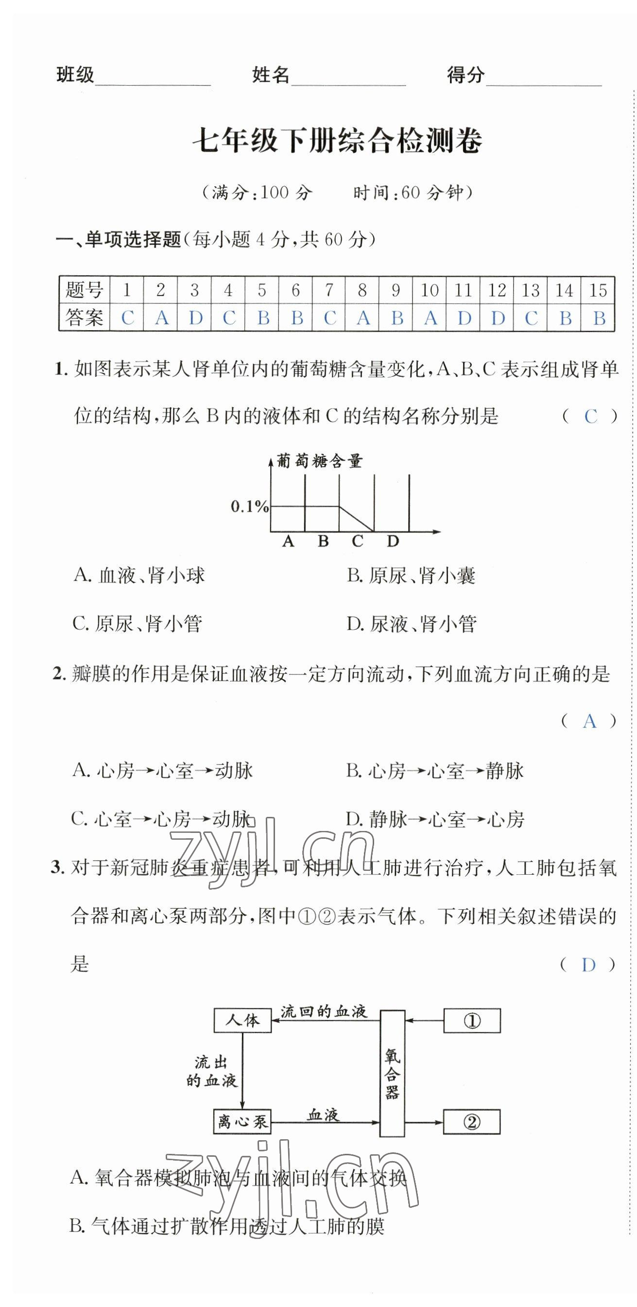 2023年国华图书中考拐点生物南充专版 第7页