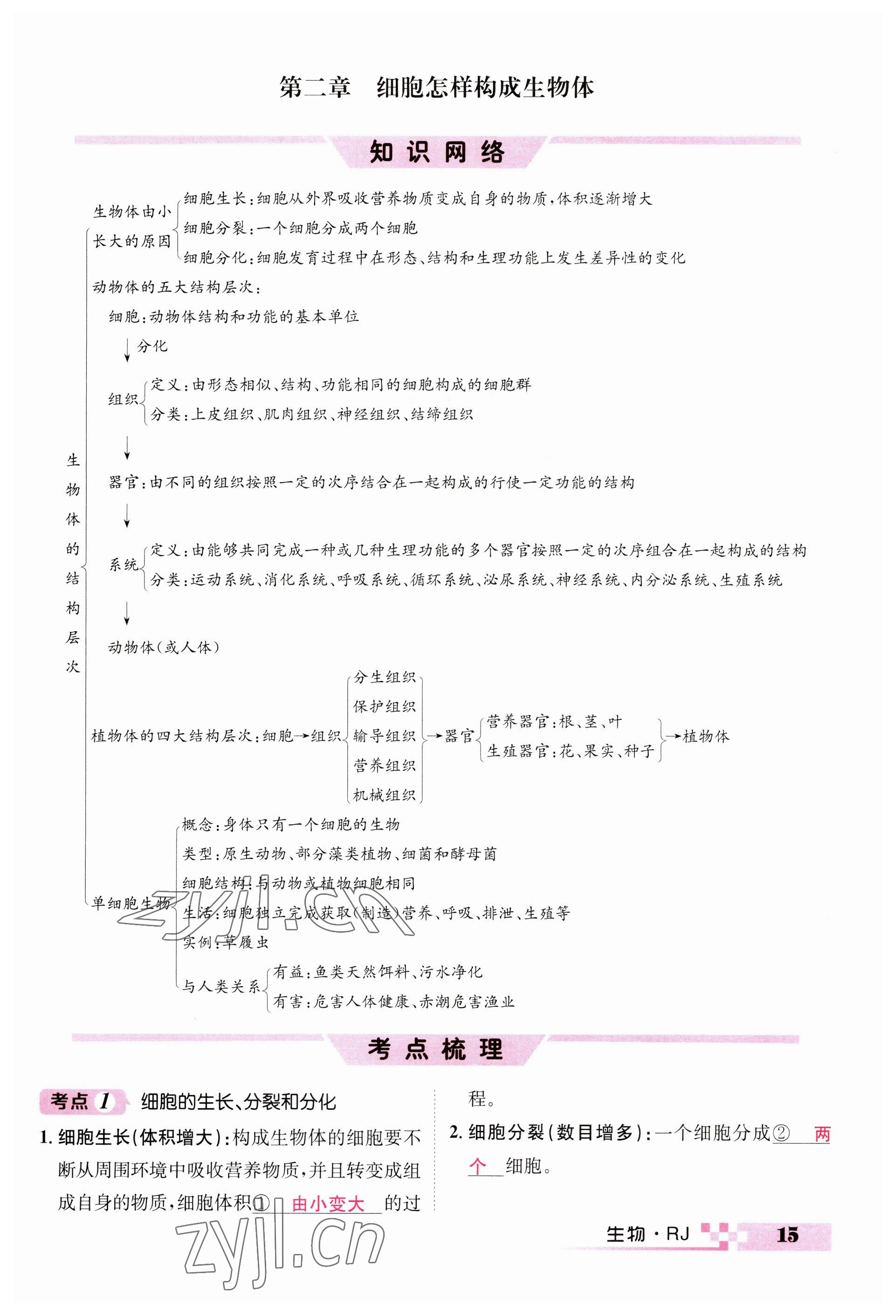 2023年中考新航線生物人教版 參考答案第15頁(yè)