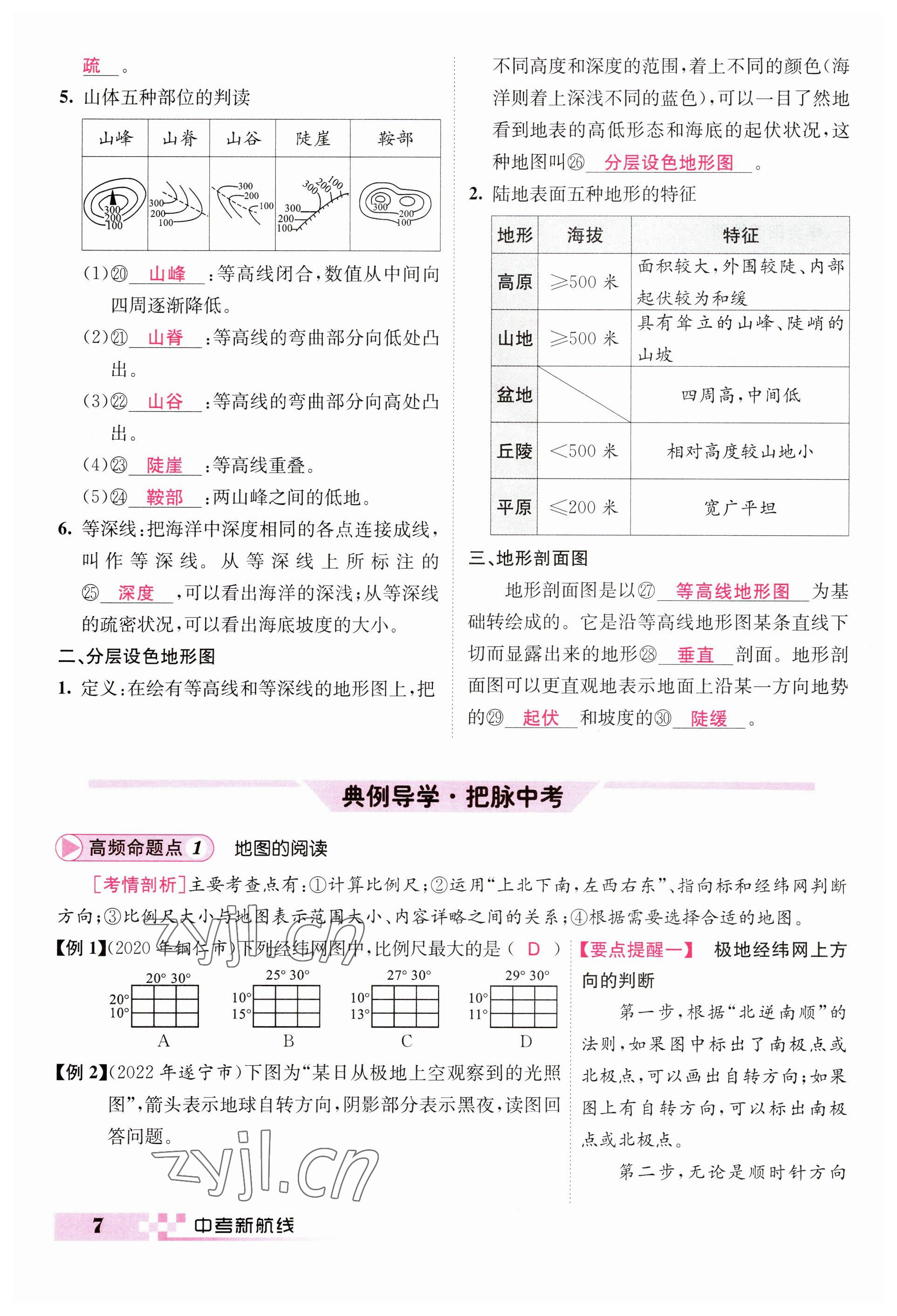 2023年中考新航線地理 參考答案第7頁