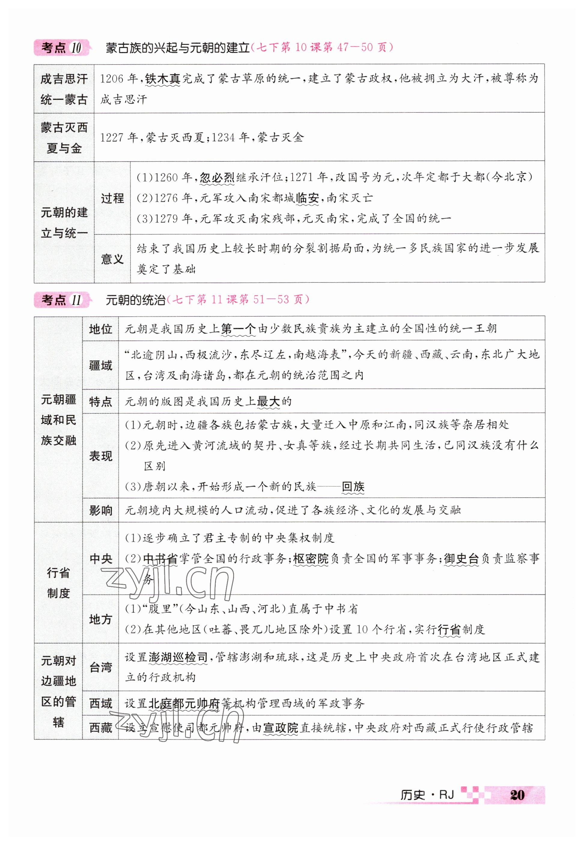 2023年中考新航線歷史四川專版 參考答案第20頁