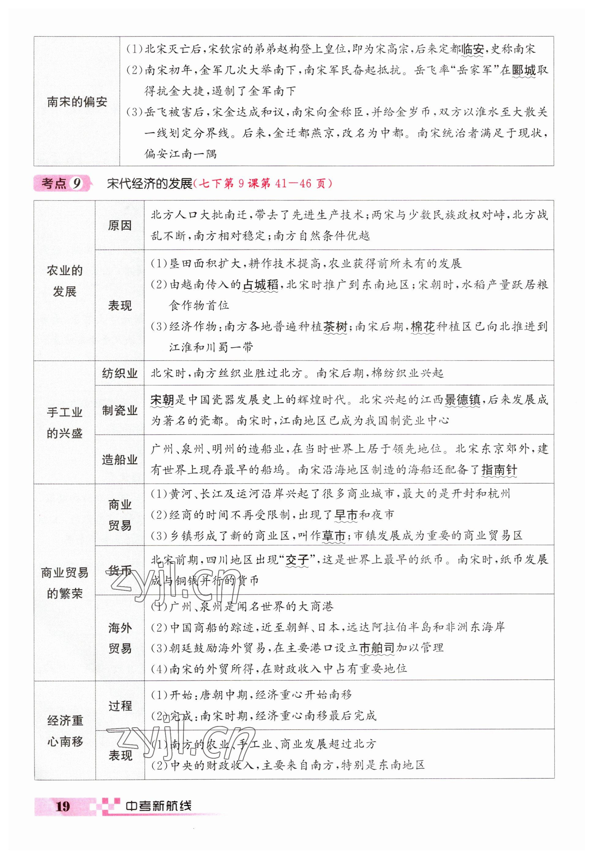 2023年中考新航线历史四川专版 参考答案第19页