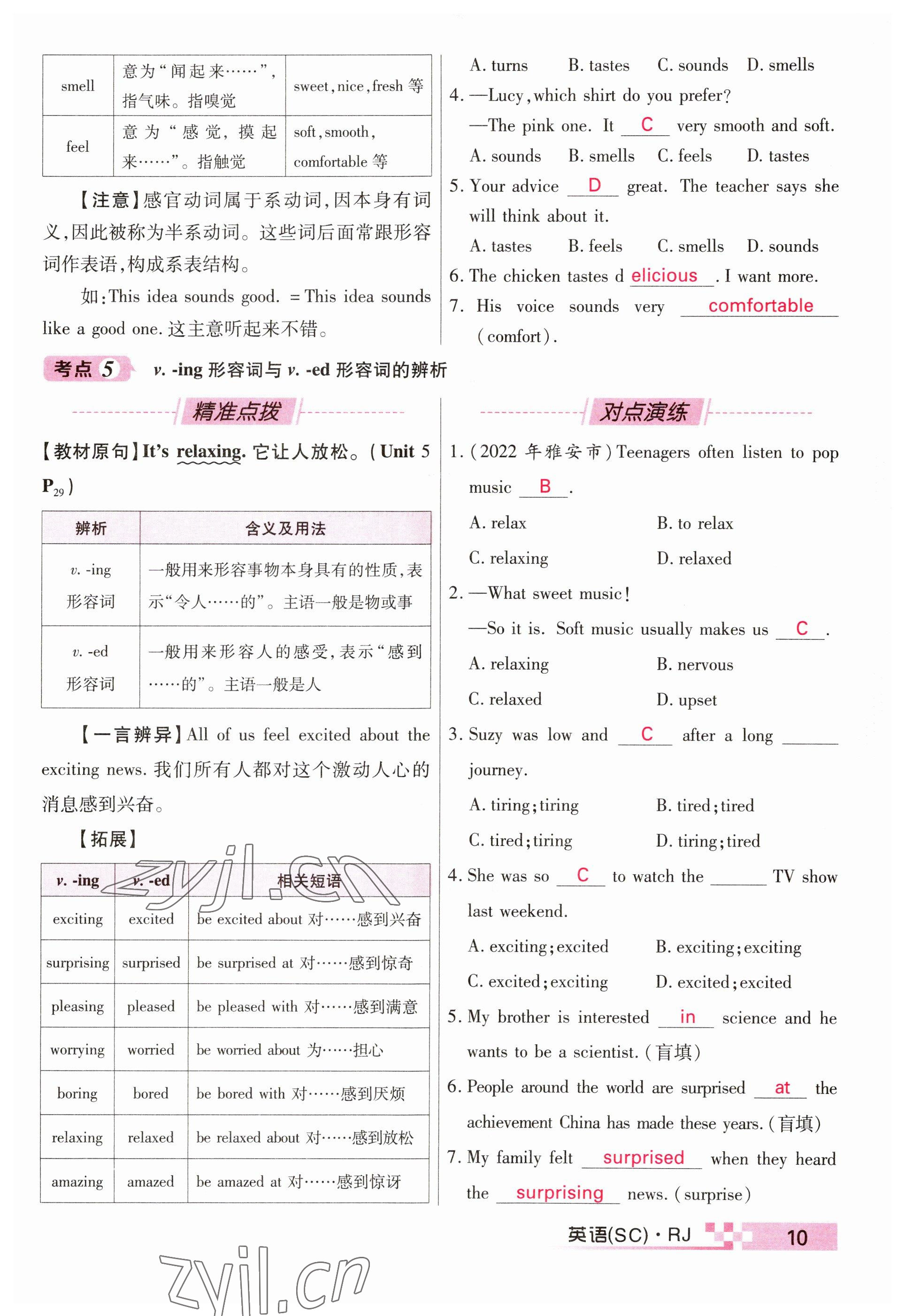 2023年中考新航線英語四川專版 參考答案第10頁