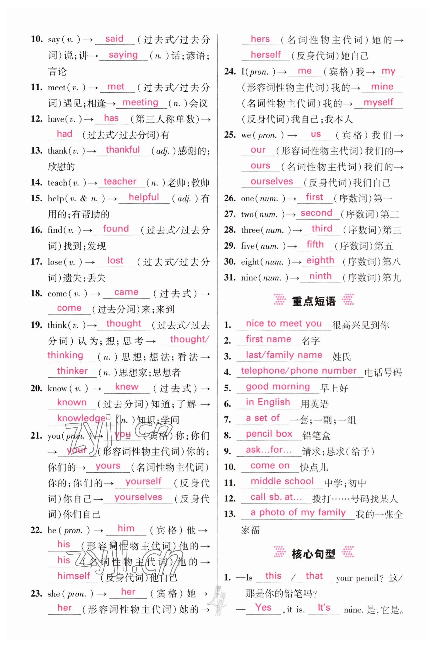 2023年中考新航線英語四川專版 參考答案第4頁(yè)