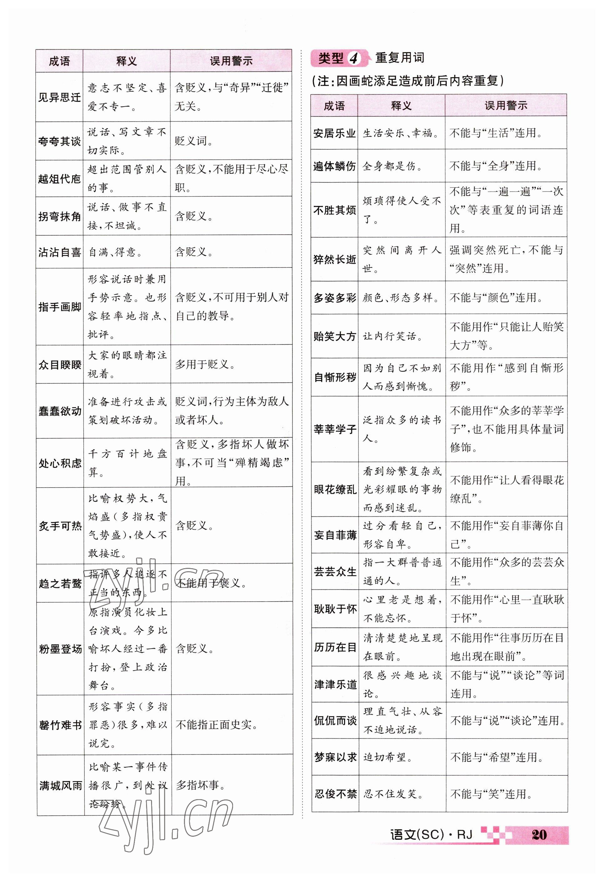 2023年中考新航線語文四川專版 參考答案第20頁