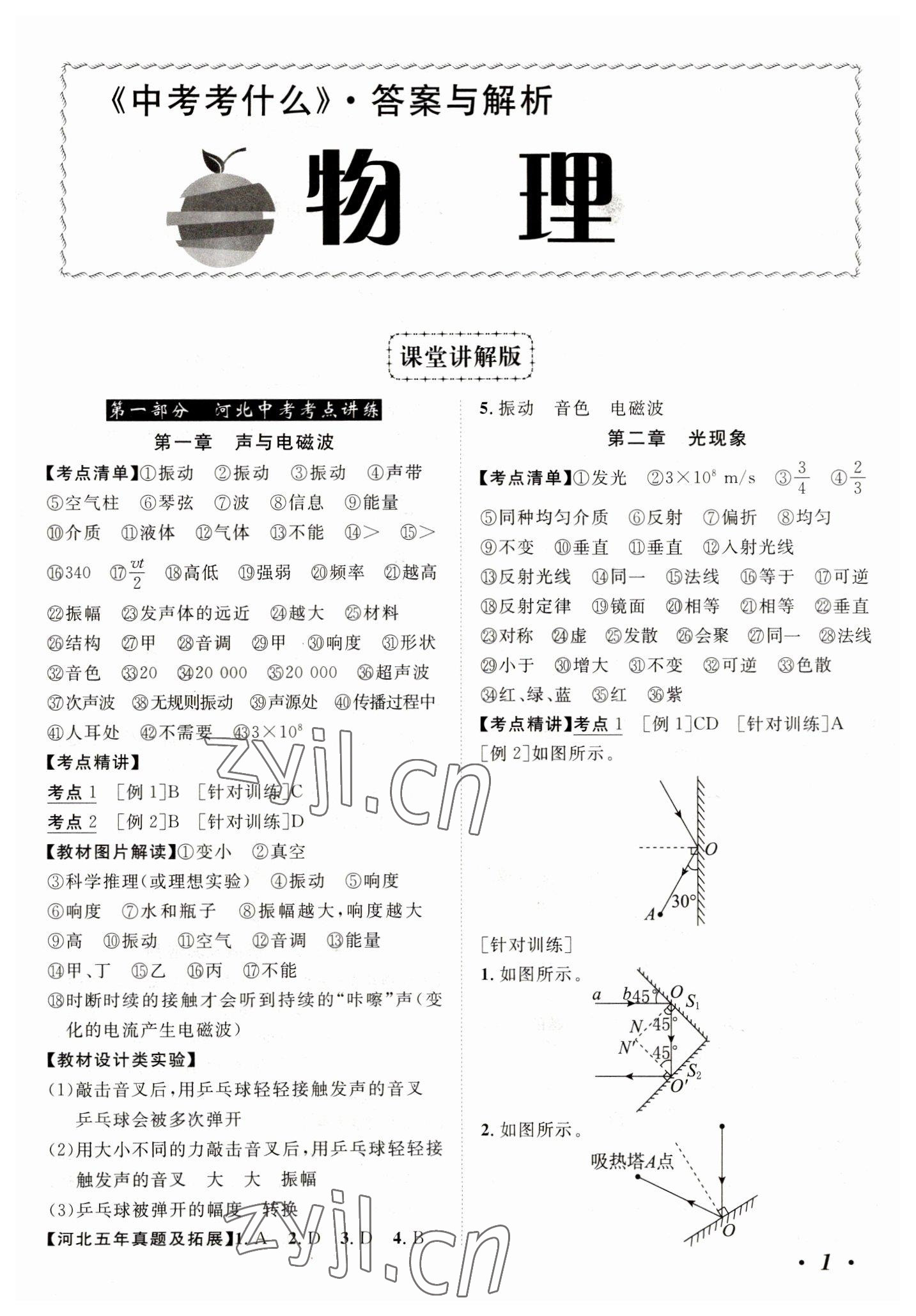 2023年中考考什么物理河北專(zhuān)版 第1頁(yè)