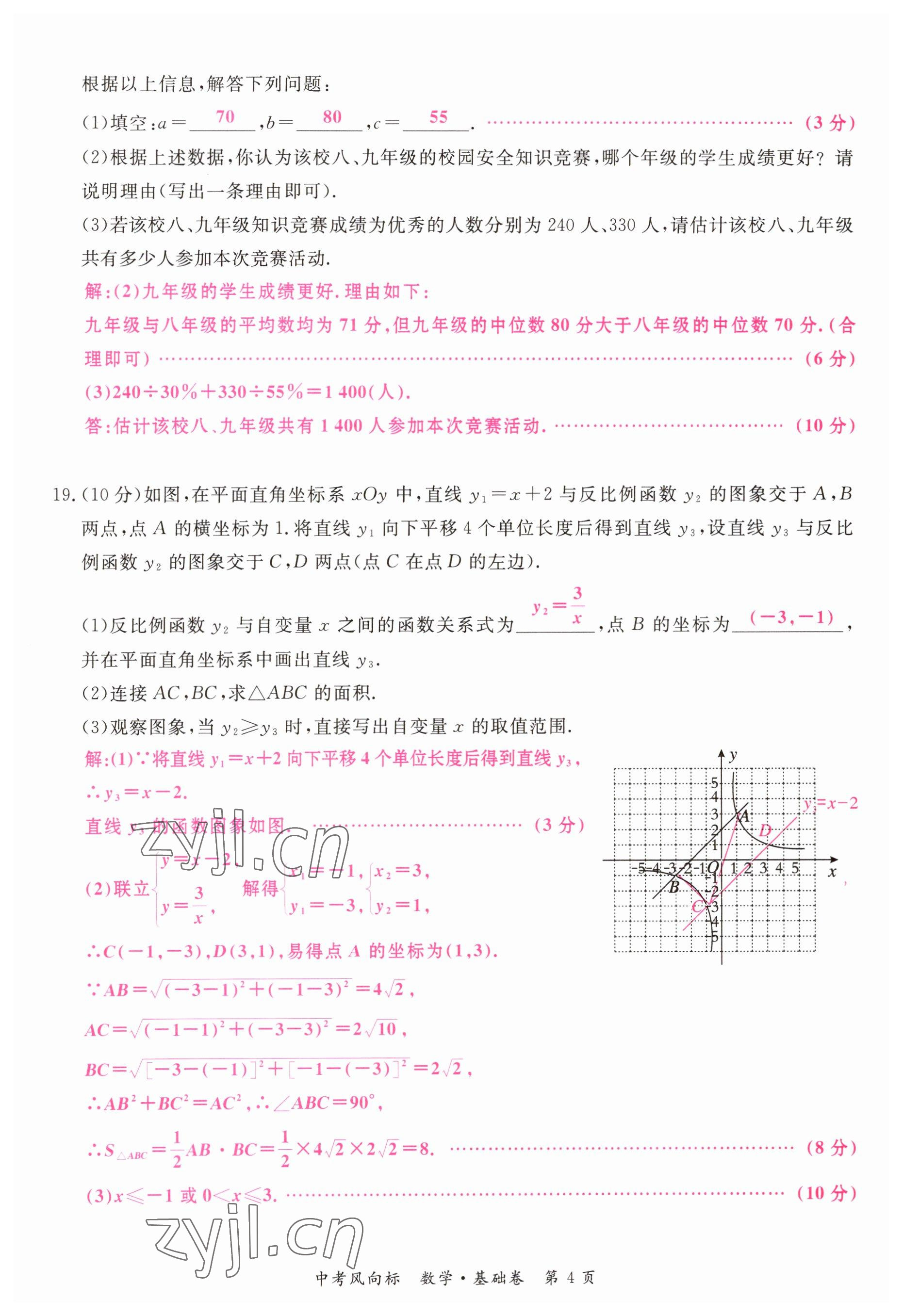 2023年啟航中考風(fēng)向標(biāo)數(shù)學(xué) 參考答案第4頁