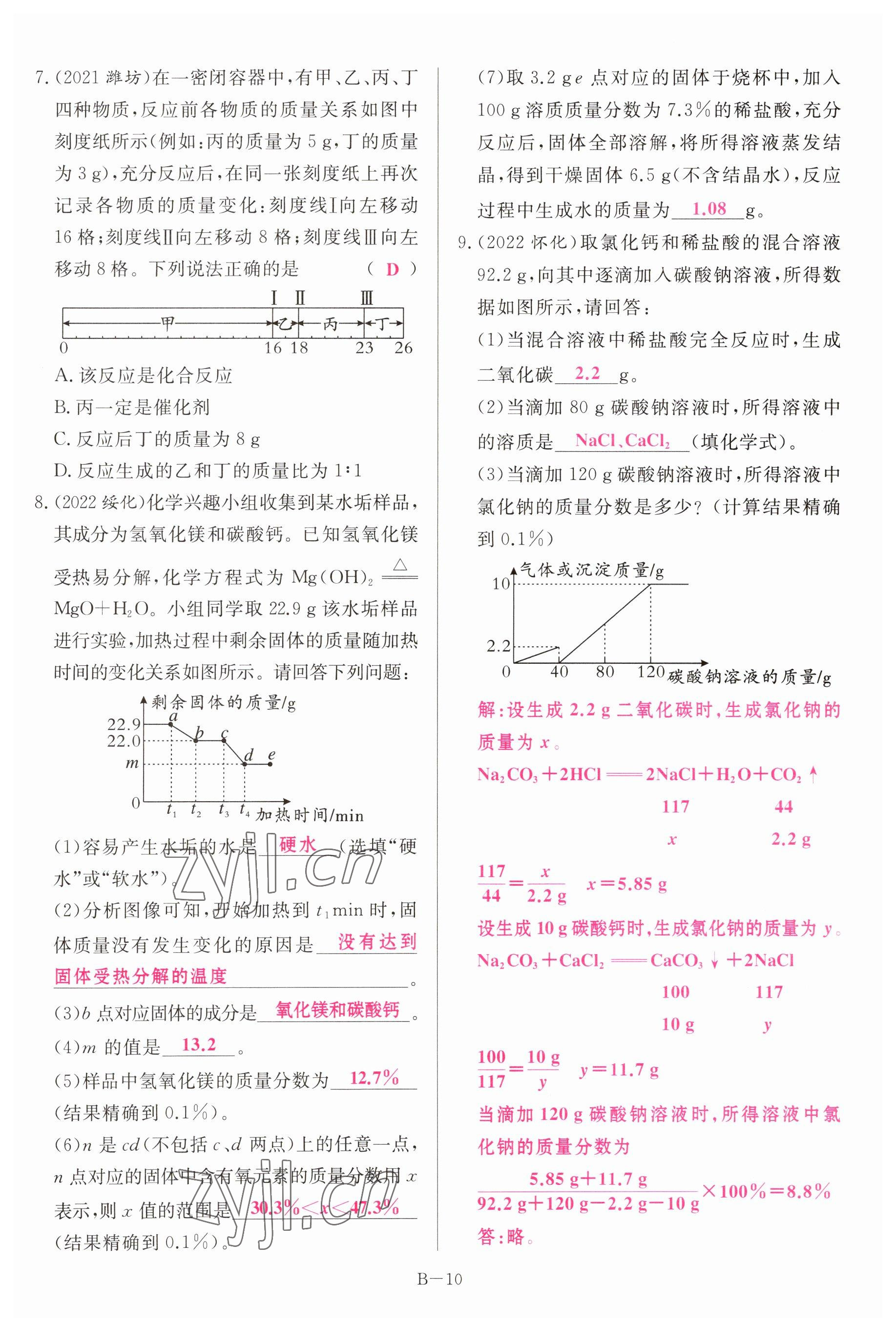 2023年啟航中考風(fēng)向標(biāo)化學(xué) 參考答案第10頁(yè)