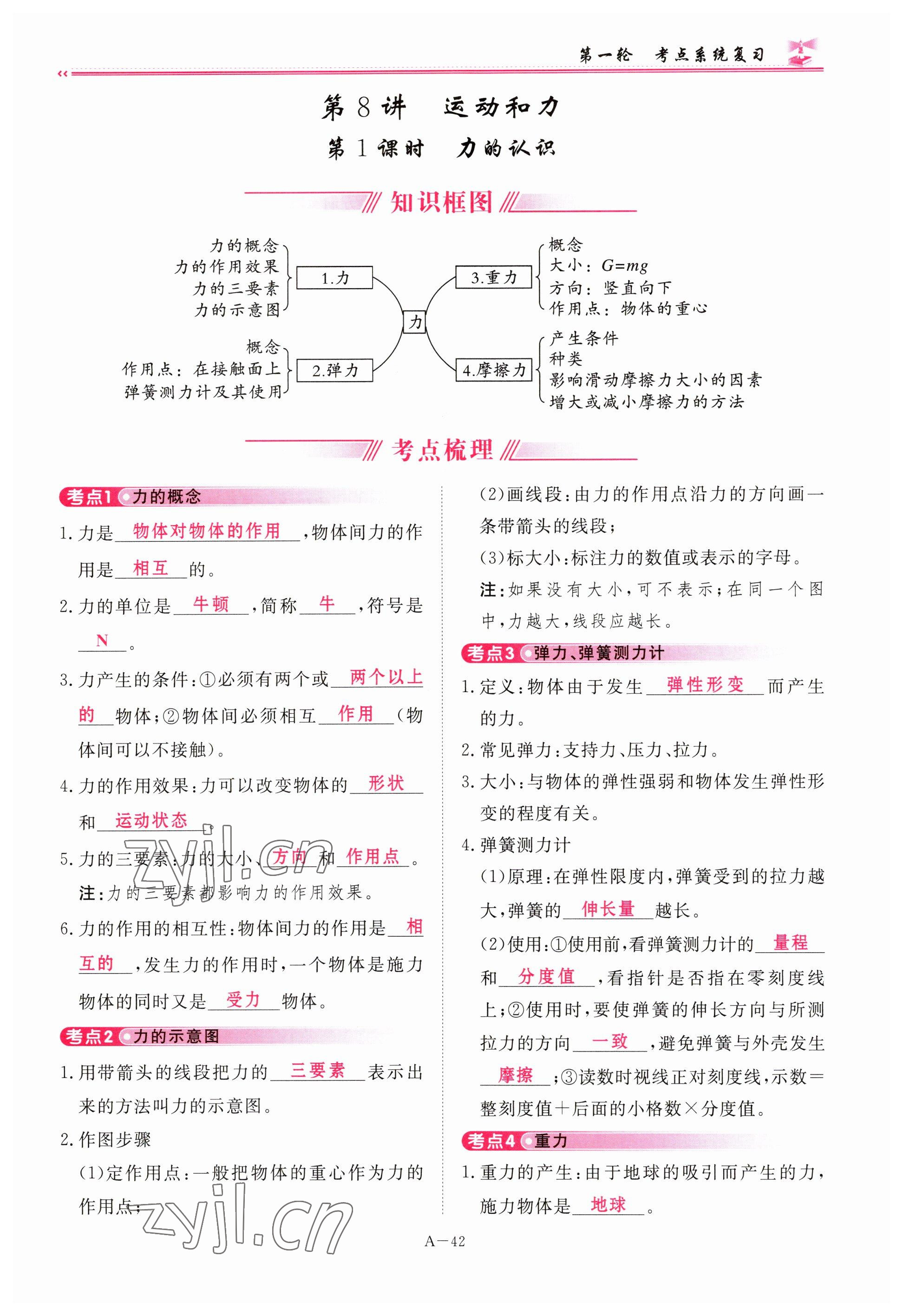 2023年啟航中考風(fēng)向標(biāo)物理 參考答案第42頁