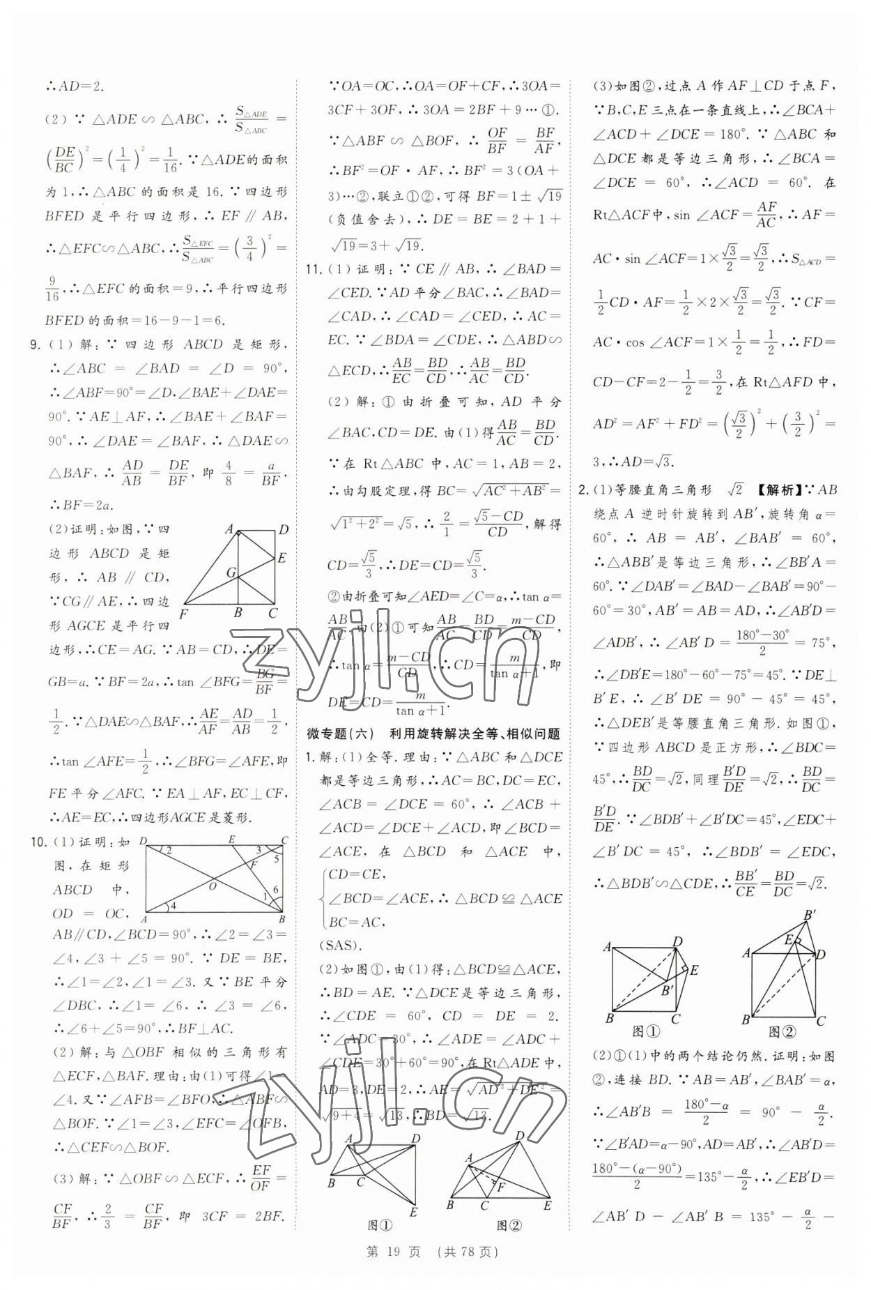 2023年決勝中考數(shù)學(xué)安徽專(zhuān)版 參考答案第19頁(yè)