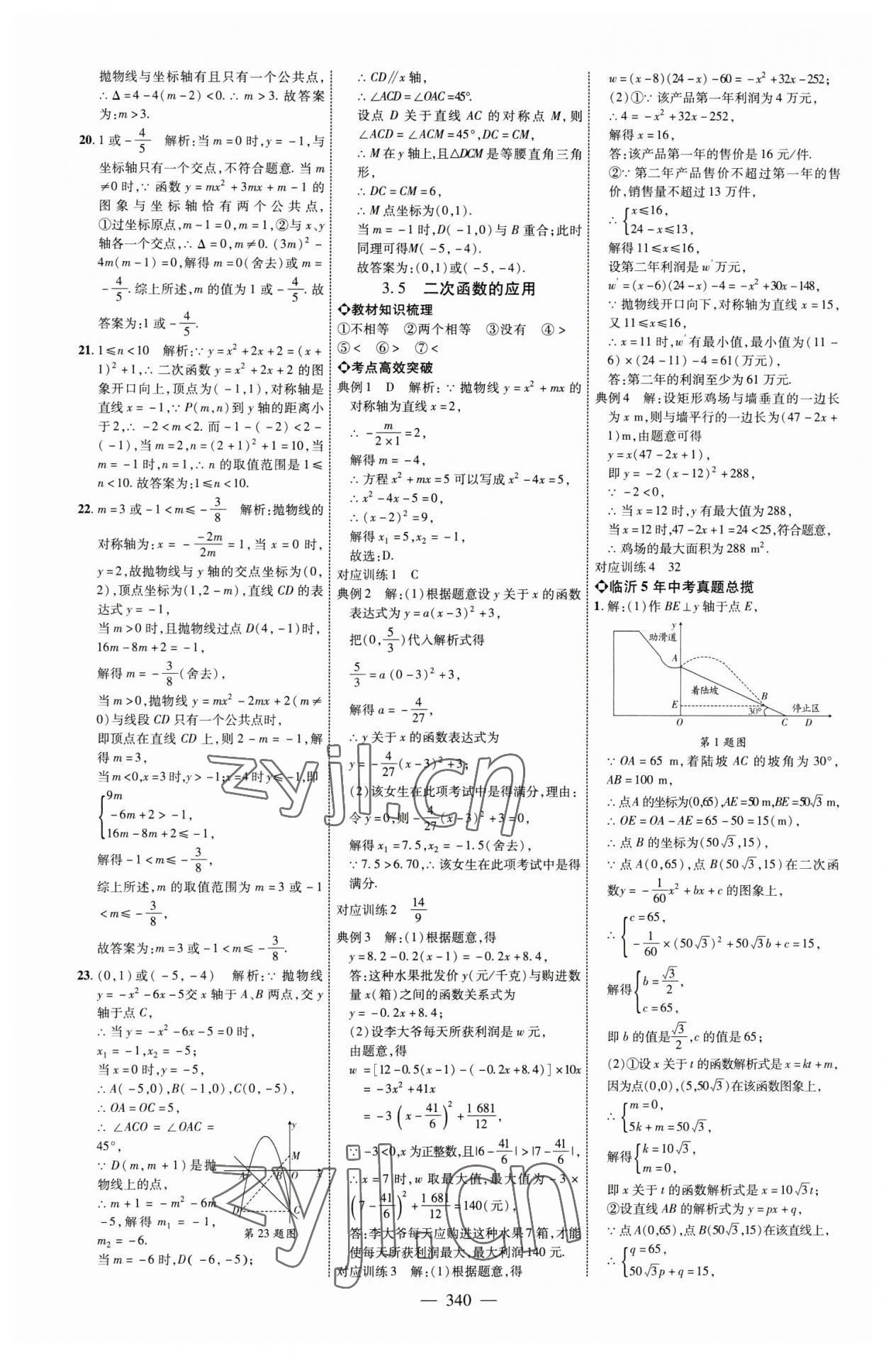 2023年全程導(dǎo)航初中總復(fù)習(xí)數(shù)學(xué)臨沂專(zhuān)版 參考答案第11頁(yè)