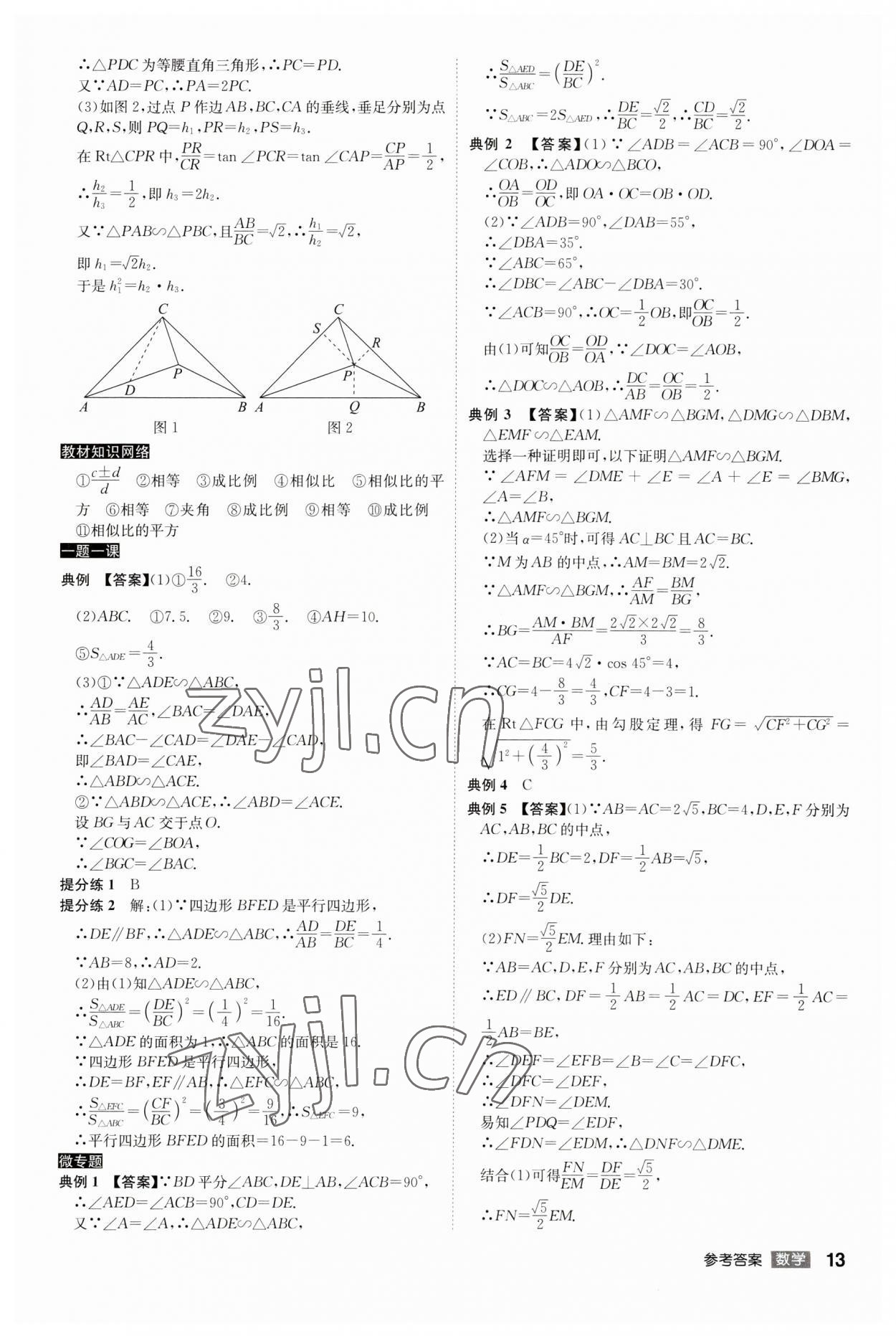 2023年中考总复习名师A计划数学中考 参考答案第13页