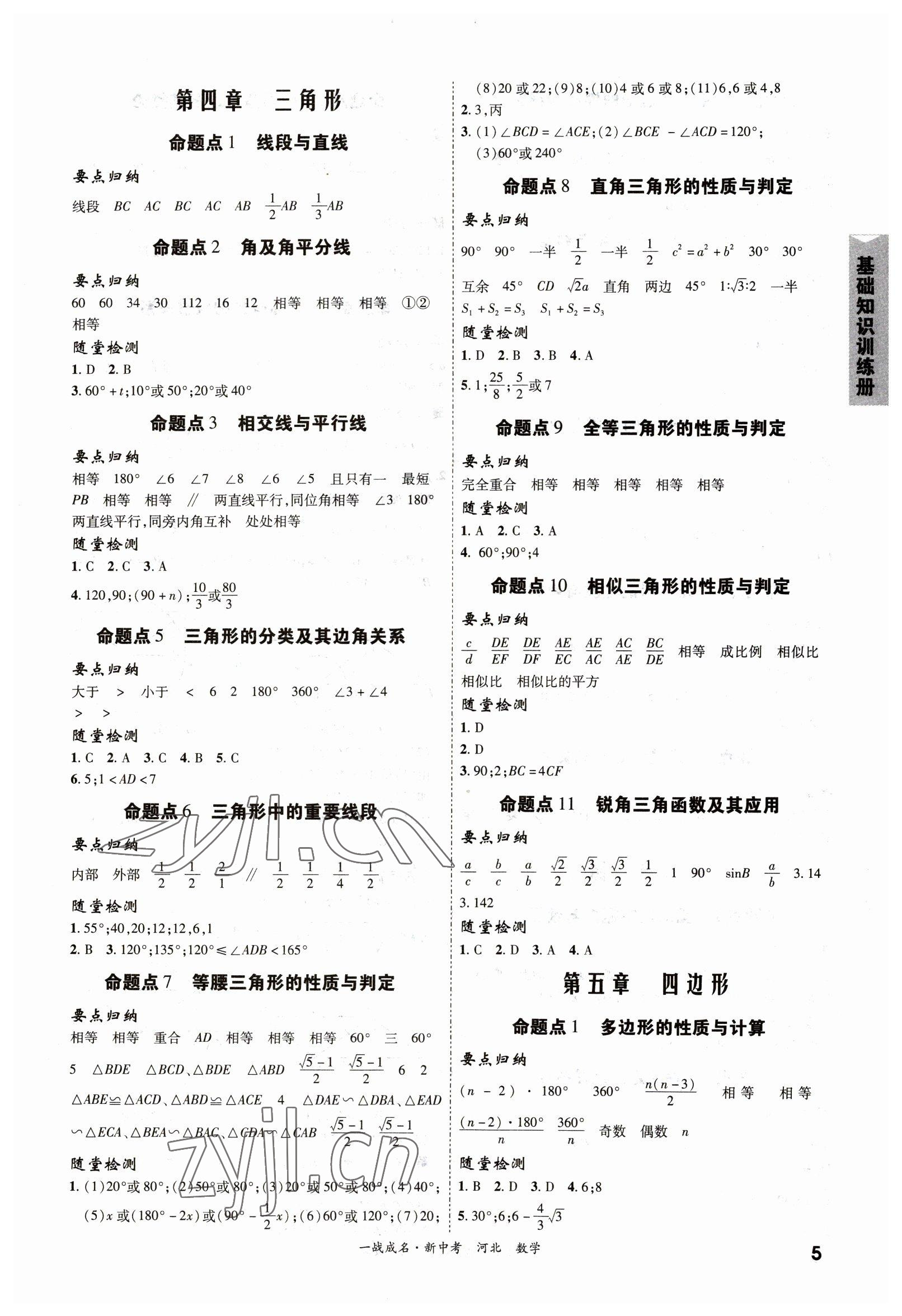 2023年一战成名考前新方案数学河北中考 第5页