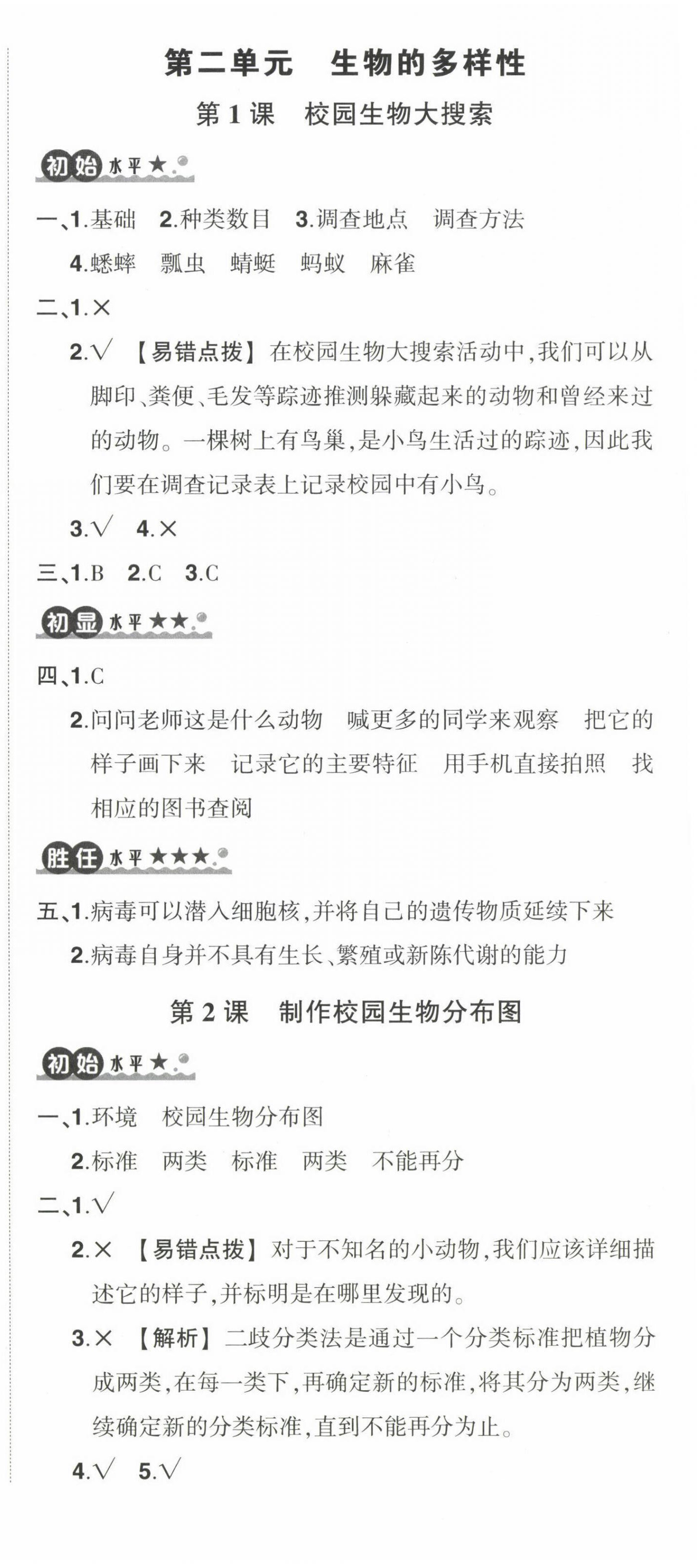 2023年状元成才路创优作业100分六年级科学下册教科版 第6页