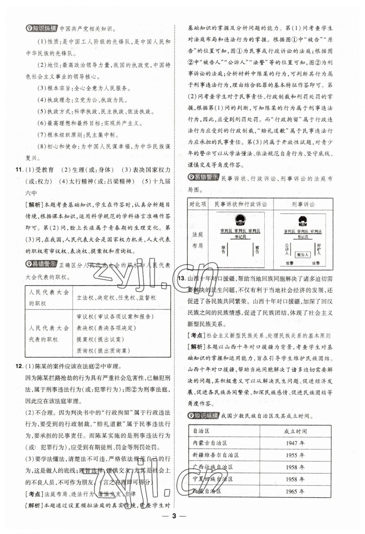 2023年99+1活頁卷中考領航者道德與法治 第3頁