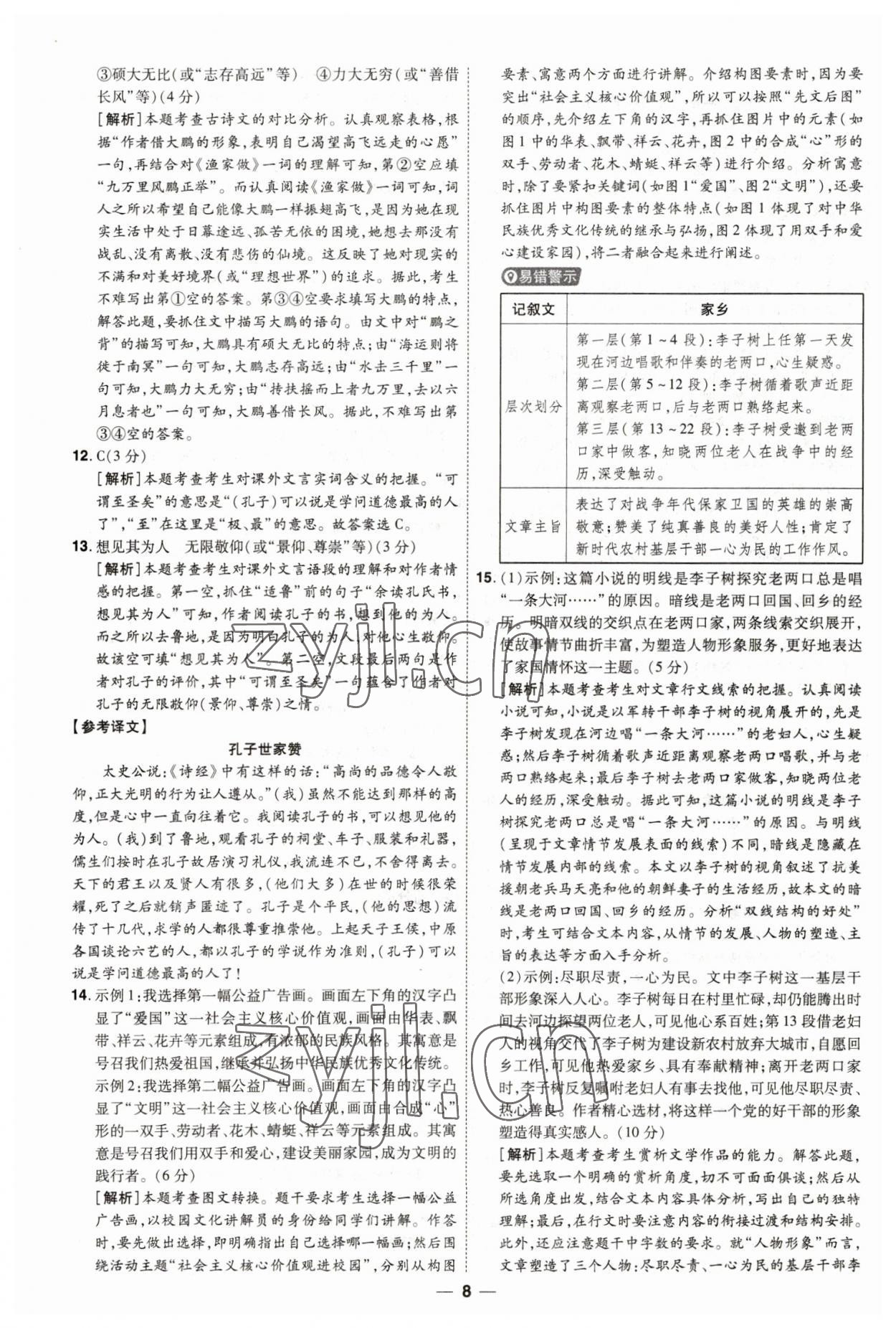 2023年99+1活頁卷中考領(lǐng)航者語文山西專版 第8頁