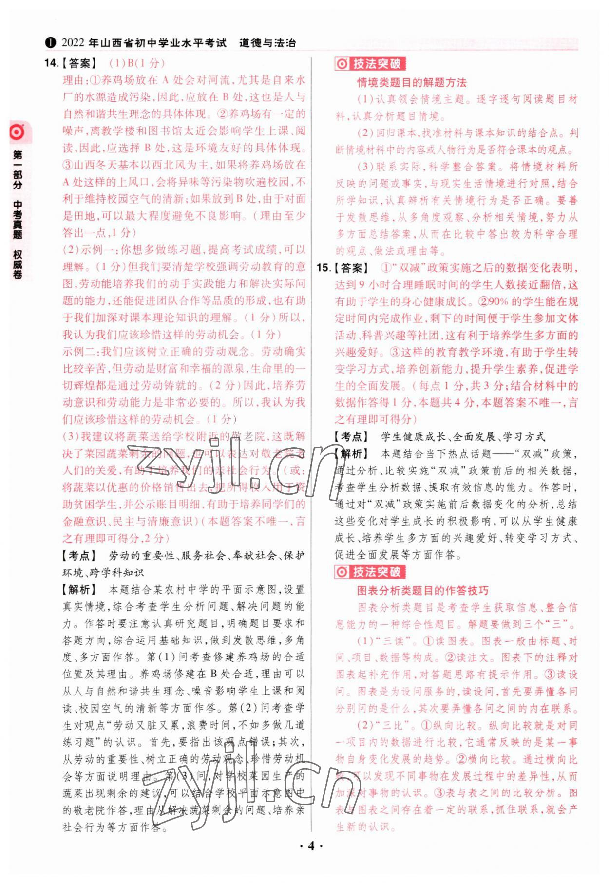 2023年晉一中考山西真題道德與法治 參考答案第4頁(yè)