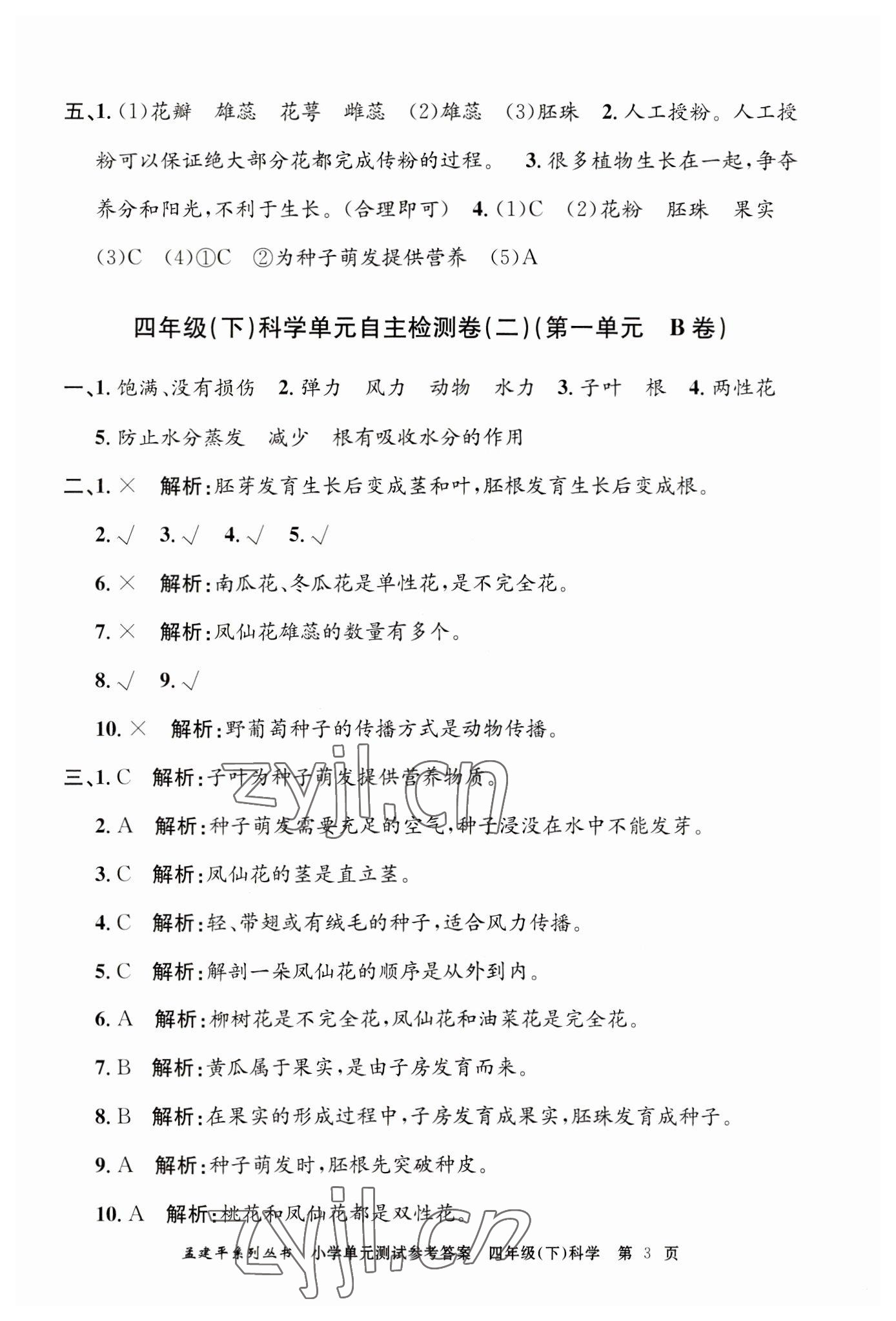 2023年孟建平單元測(cè)試四年級(jí)科學(xué)下冊(cè)教科版 第3頁(yè)