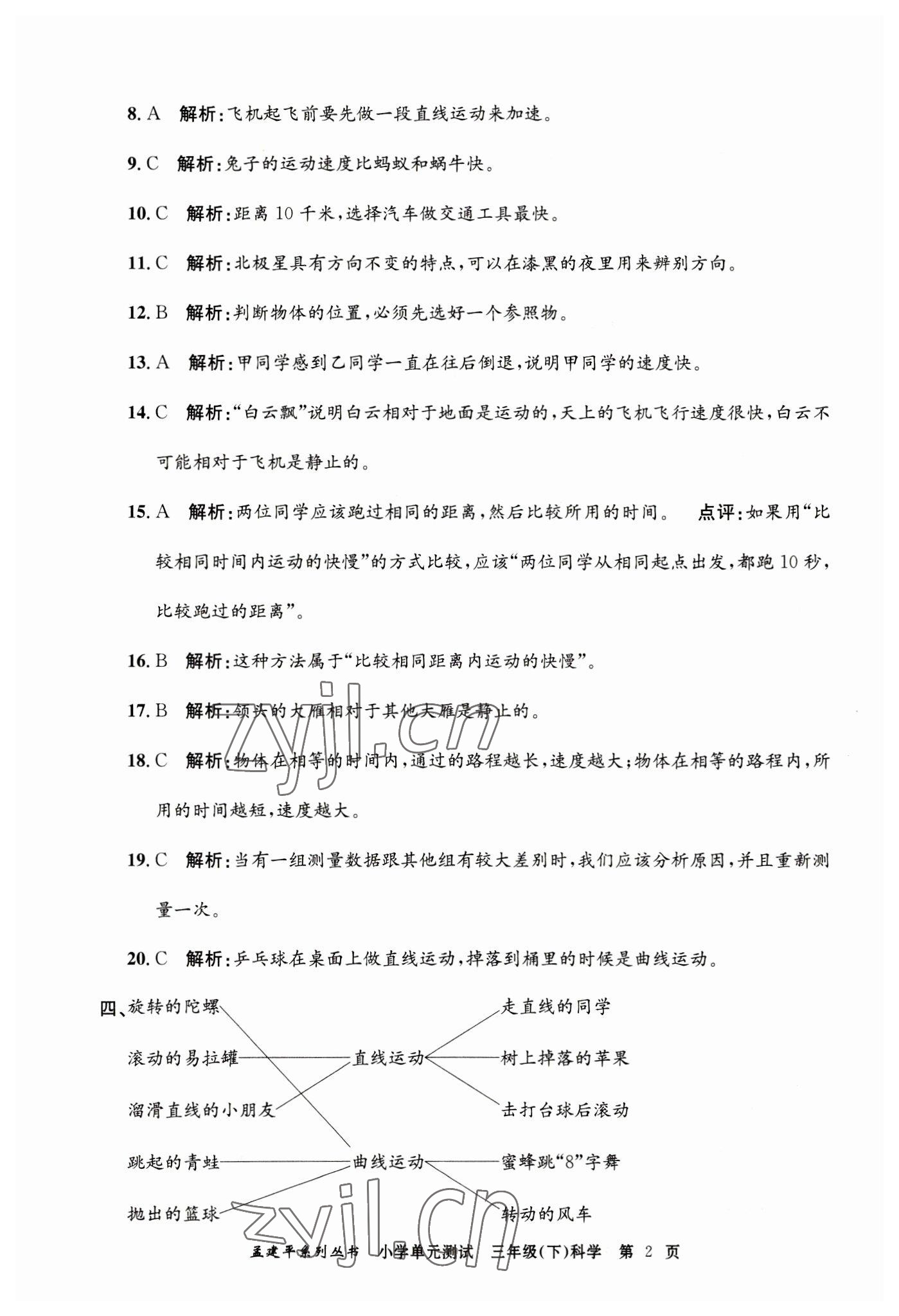 2023年孟建平單元測試三年級科學(xué)下冊教科版 第2頁