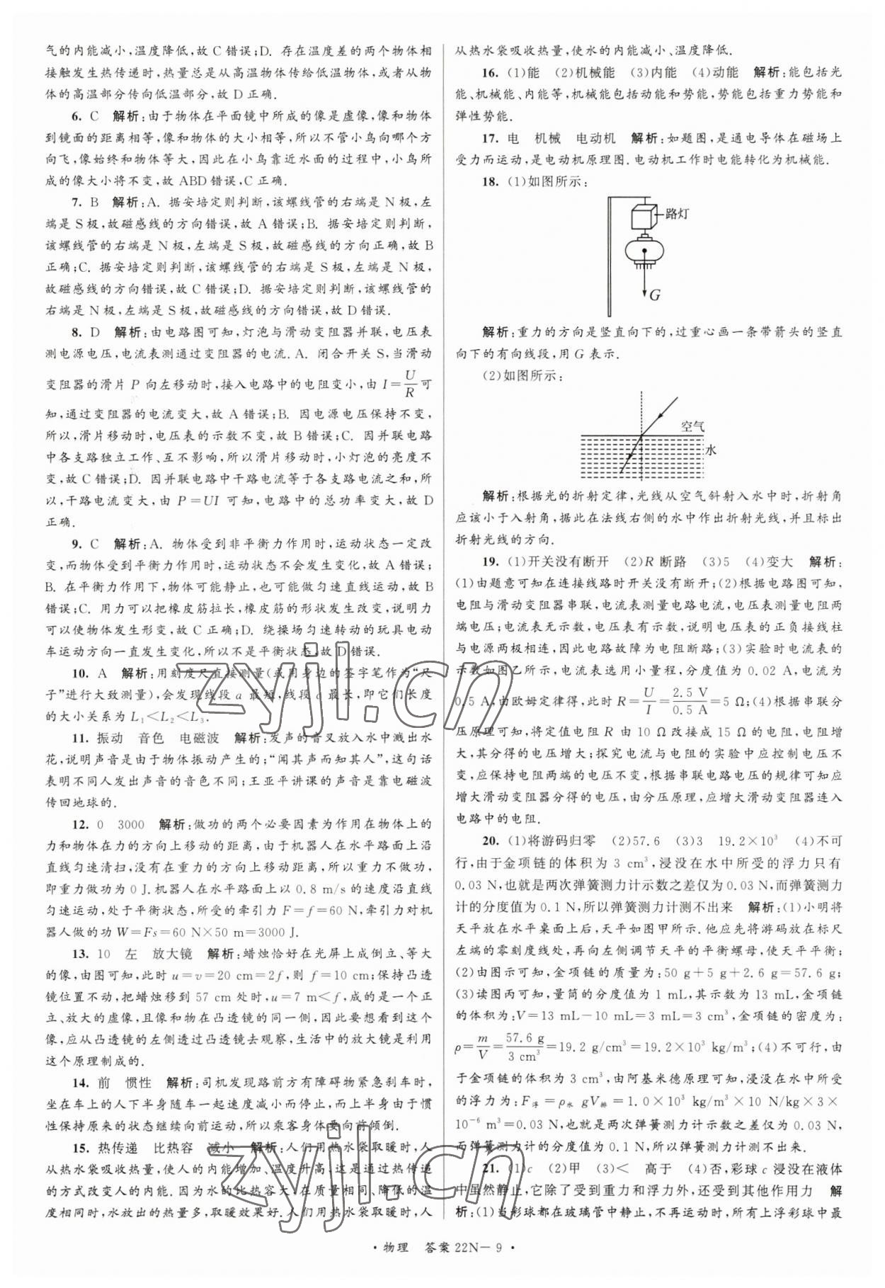 2023年江蘇省中考試卷匯編物理 第9頁