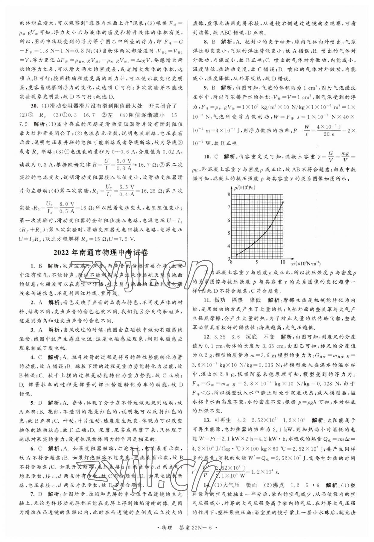 2023年江蘇省中考試卷匯編物理 第6頁