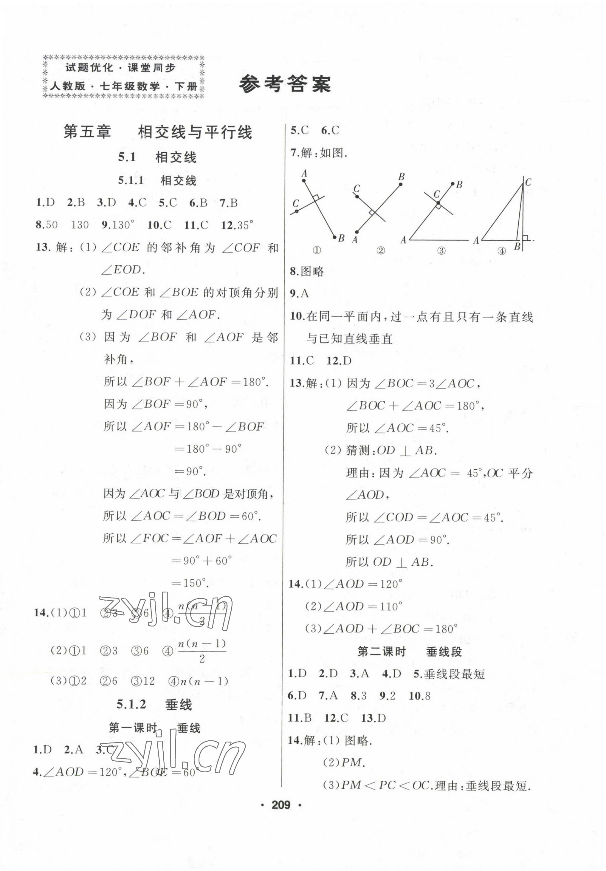 2023年试题优化课堂同步七年级数学下册人教版 第1页