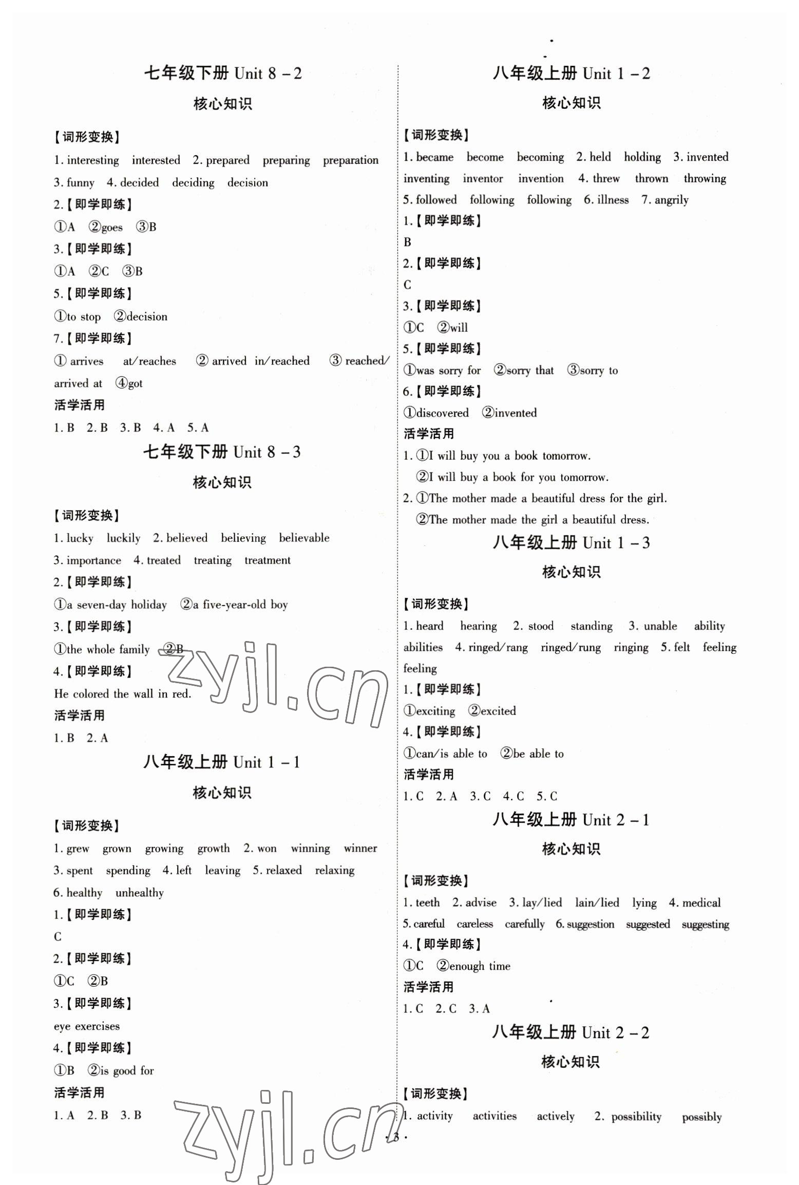 2023年创意课堂中考总复习指导英语福建专版 第3页