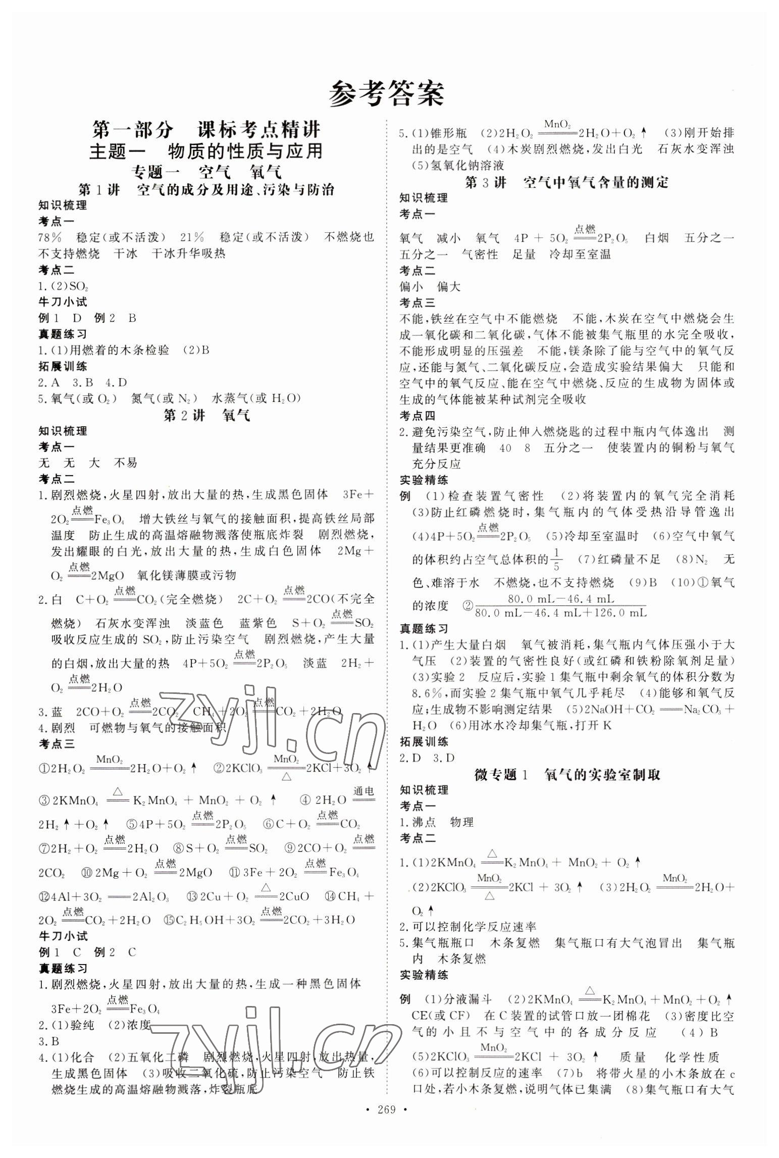 2023年創(chuàng)意課堂中考總復習指導化學福建專版 第1頁