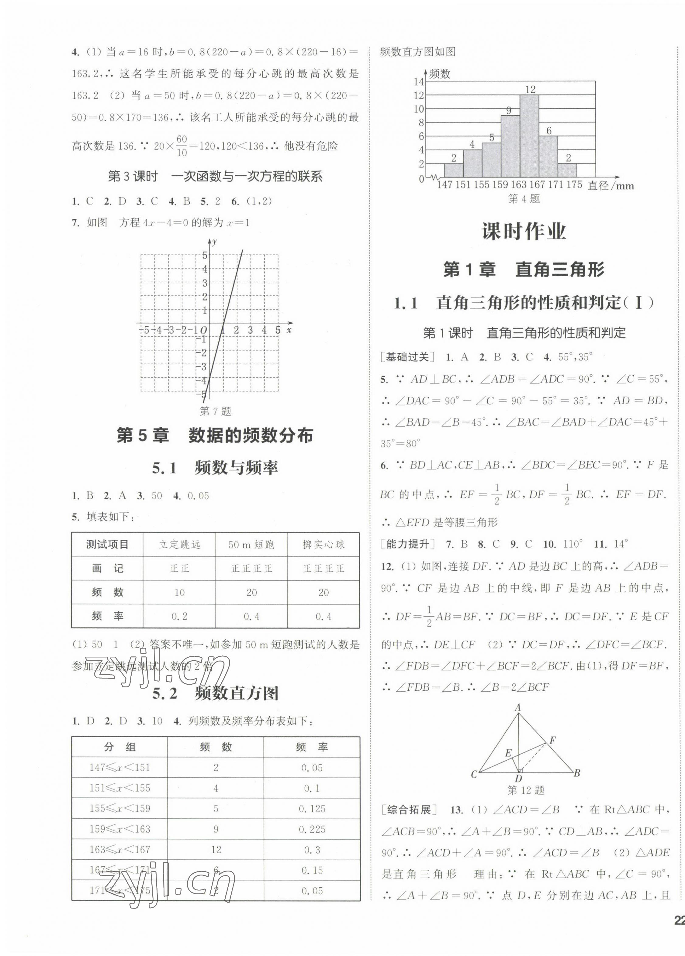 2023年通城學(xué)典課時(shí)作業(yè)本八年級(jí)數(shù)學(xué)下冊(cè)湘教版 第7頁