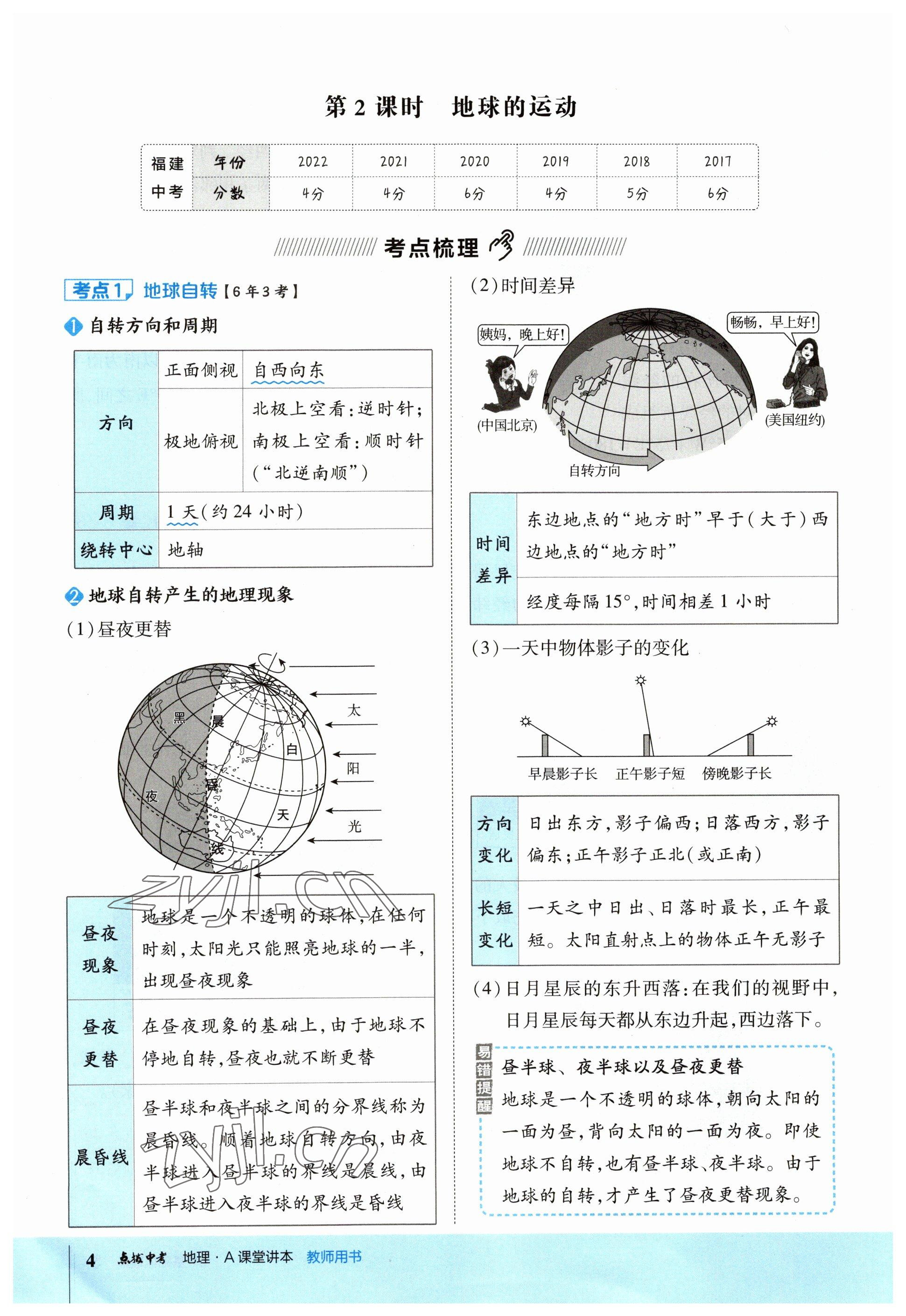 2023年榮德基點(diǎn)撥中考地理福建專(zhuān)版 參考答案第4頁(yè)