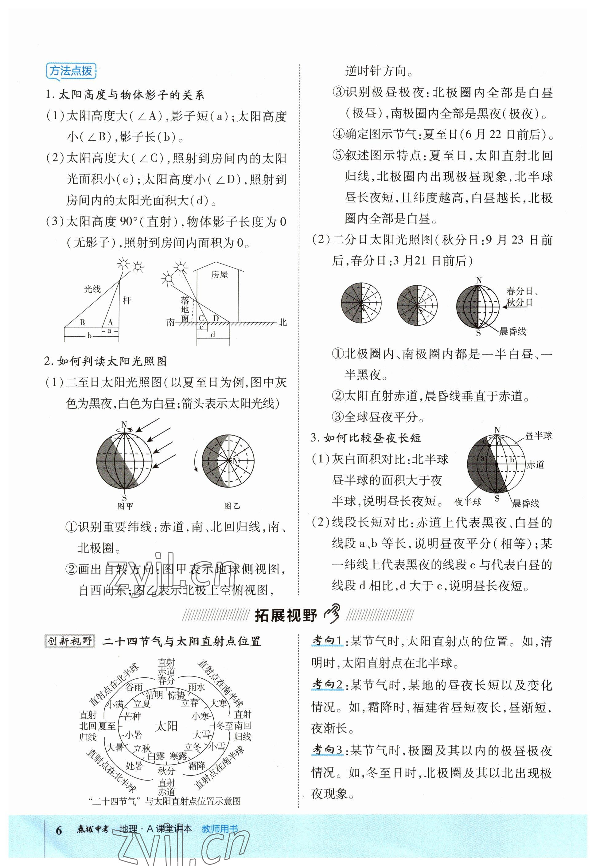 2023年榮德基點撥中考地理福建專版 參考答案第6頁