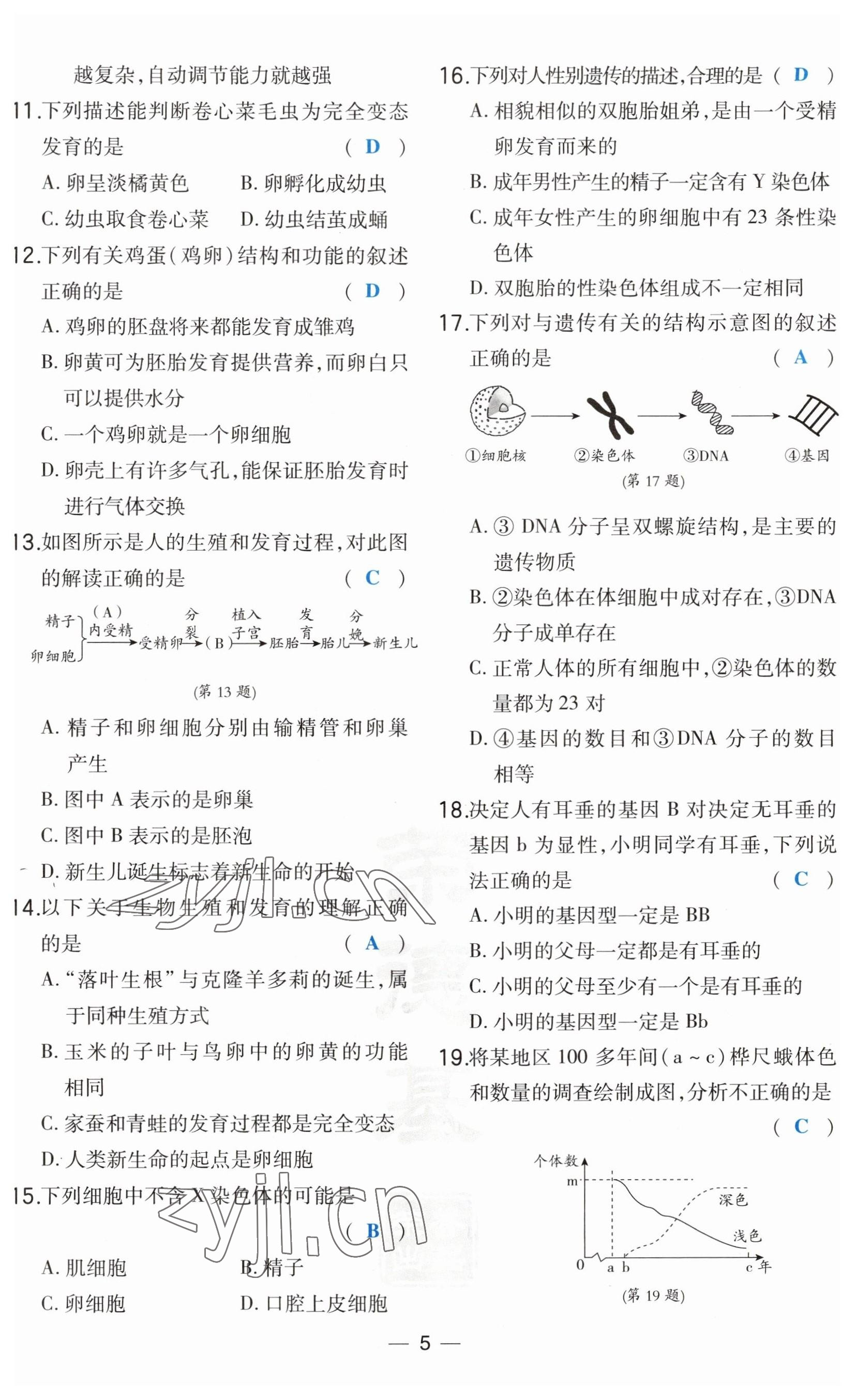 2023年榮德基點撥中考生物福建專版 第14頁