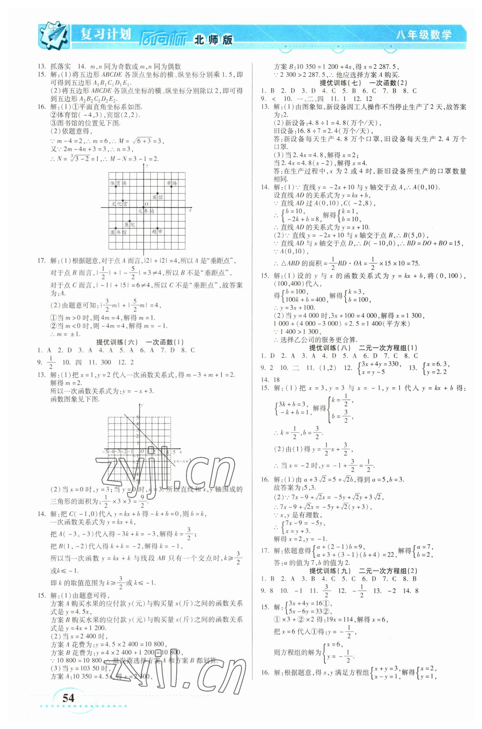 2023年復(fù)習(xí)計劃風(fēng)向標(biāo)寒八年級數(shù)學(xué)北師大版 第2頁