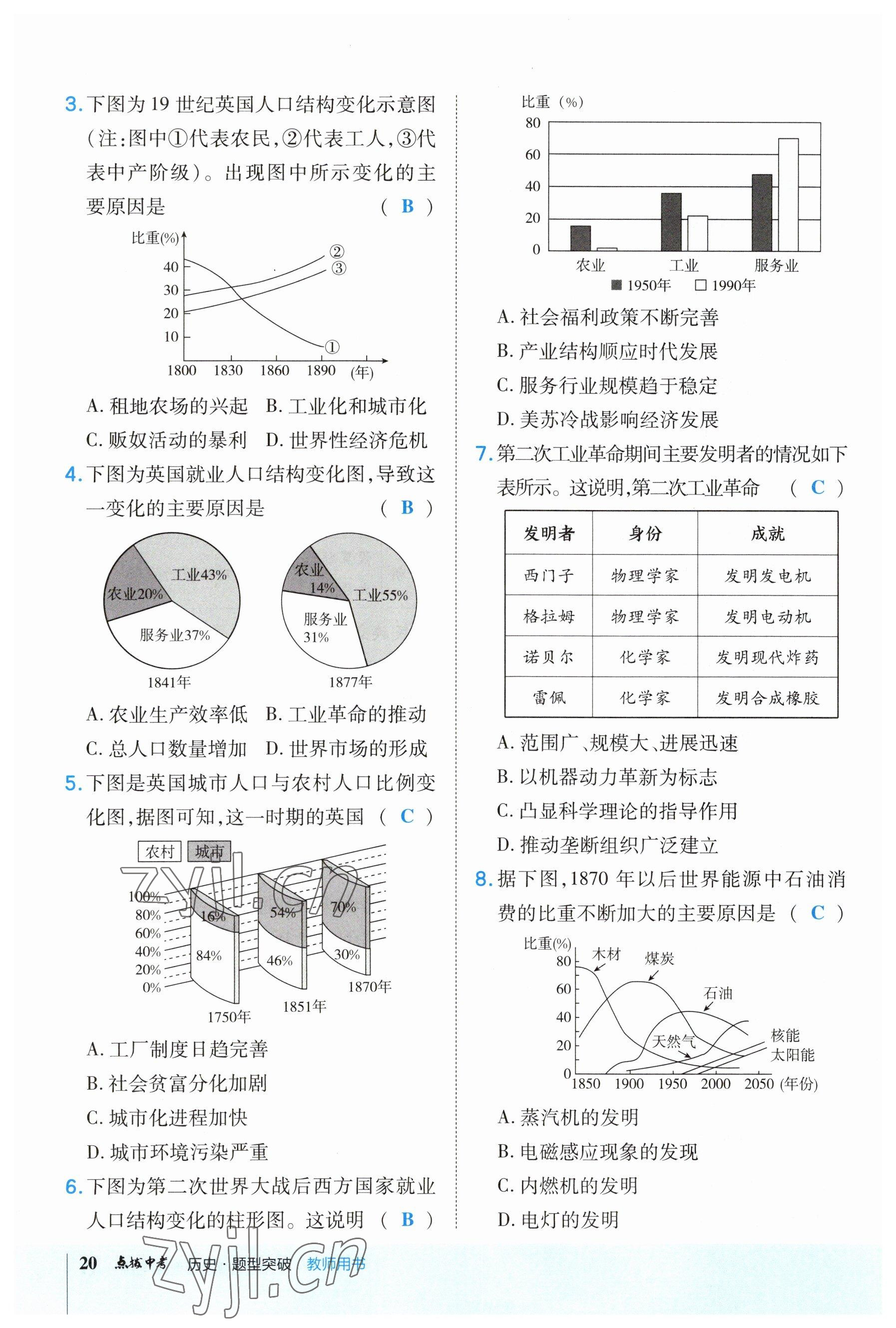 2023年榮德基點(diǎn)撥中考?xì)v史福建專版 參考答案第20頁(yè)