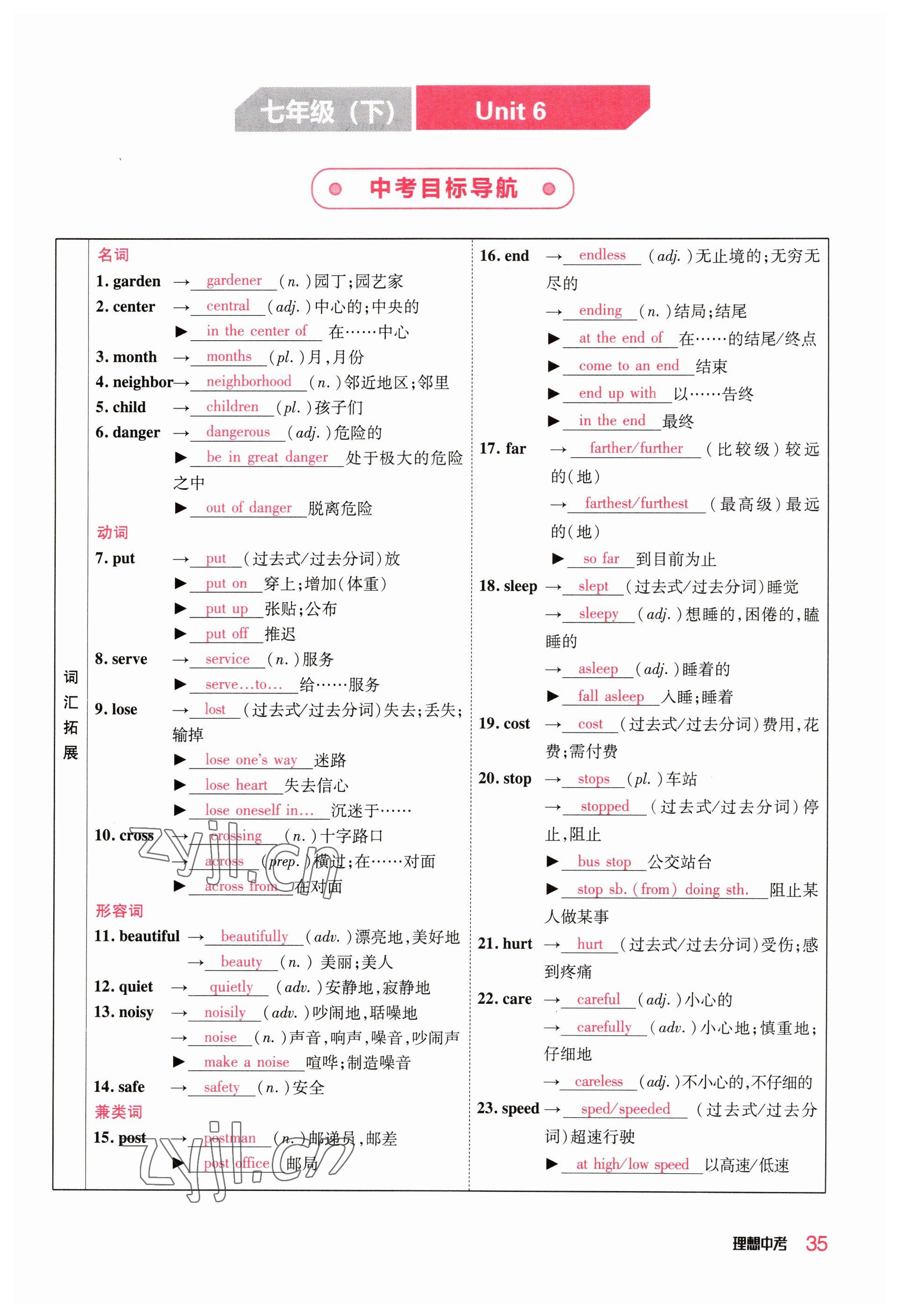 2023年理想中考英语河南专版 参考答案第35页