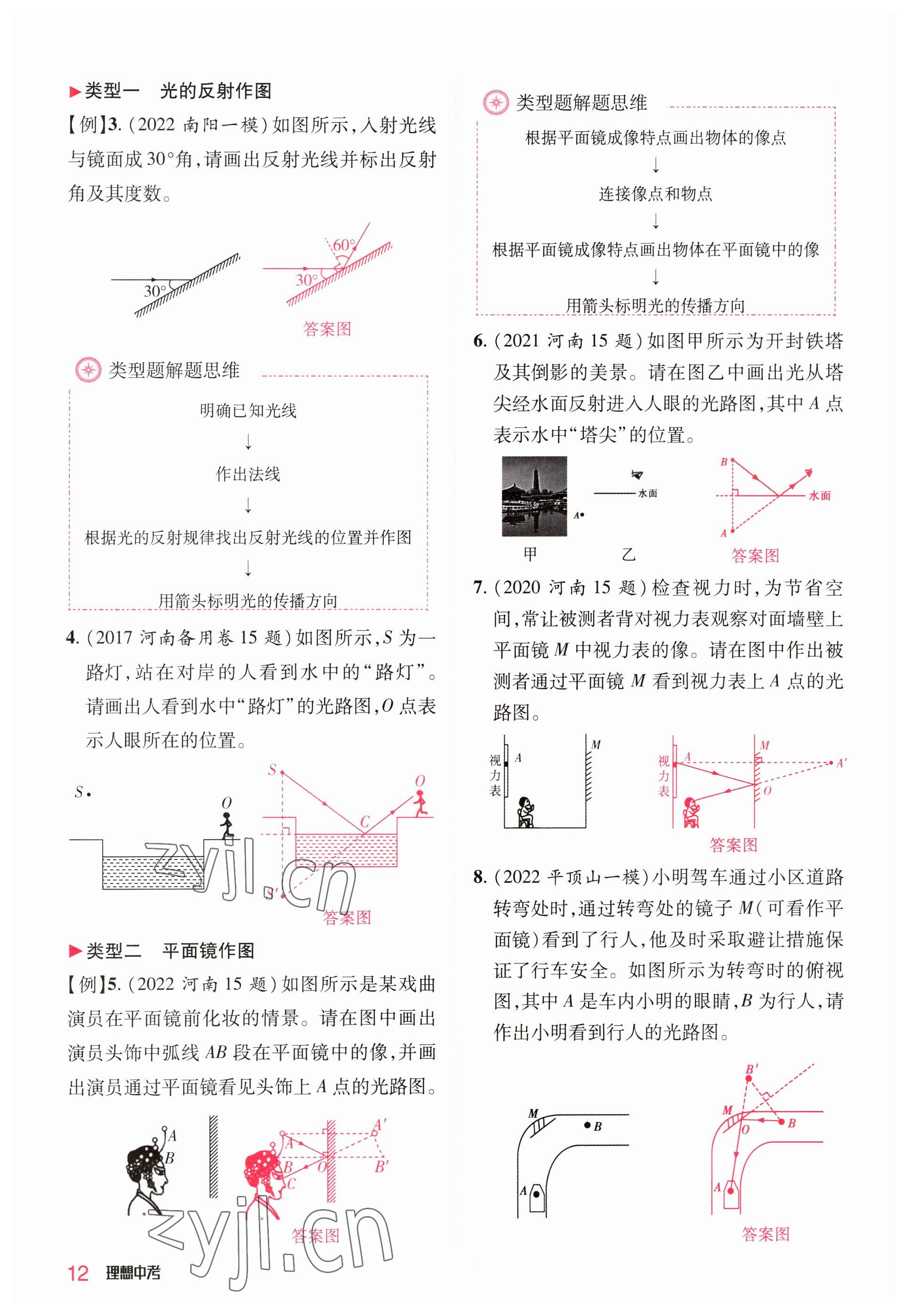 2023年理想中考物理河南專版 參考答案第12頁(yè)